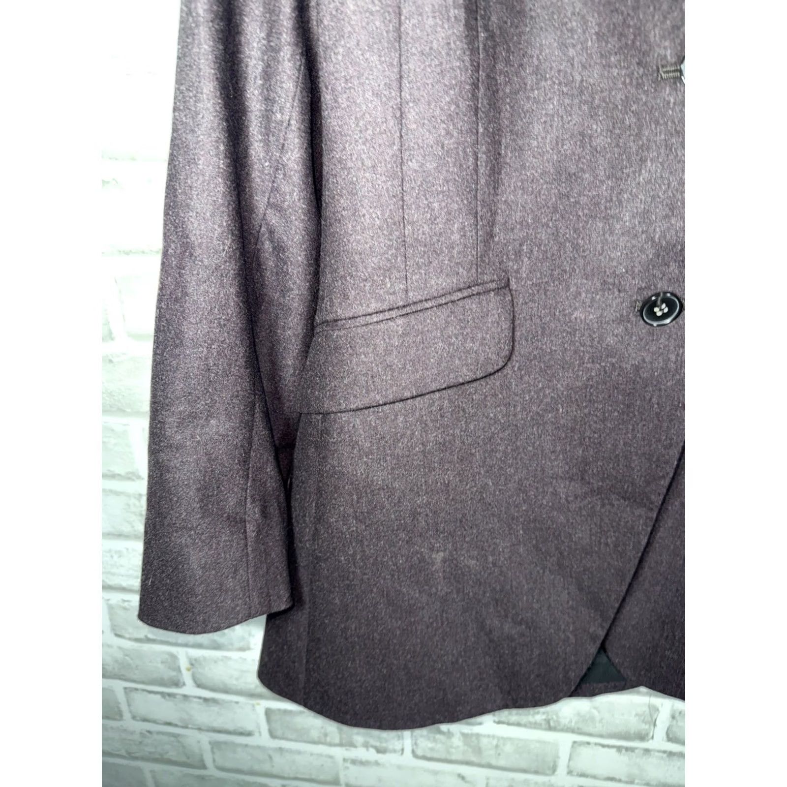 Theory Theory ANDORIE Coat Womens 12 Black Auburn Wool Angora Blend 2 Button NWT (45) Size XL / US 12-14 / IT 48-50 - 5 Thumbnail
