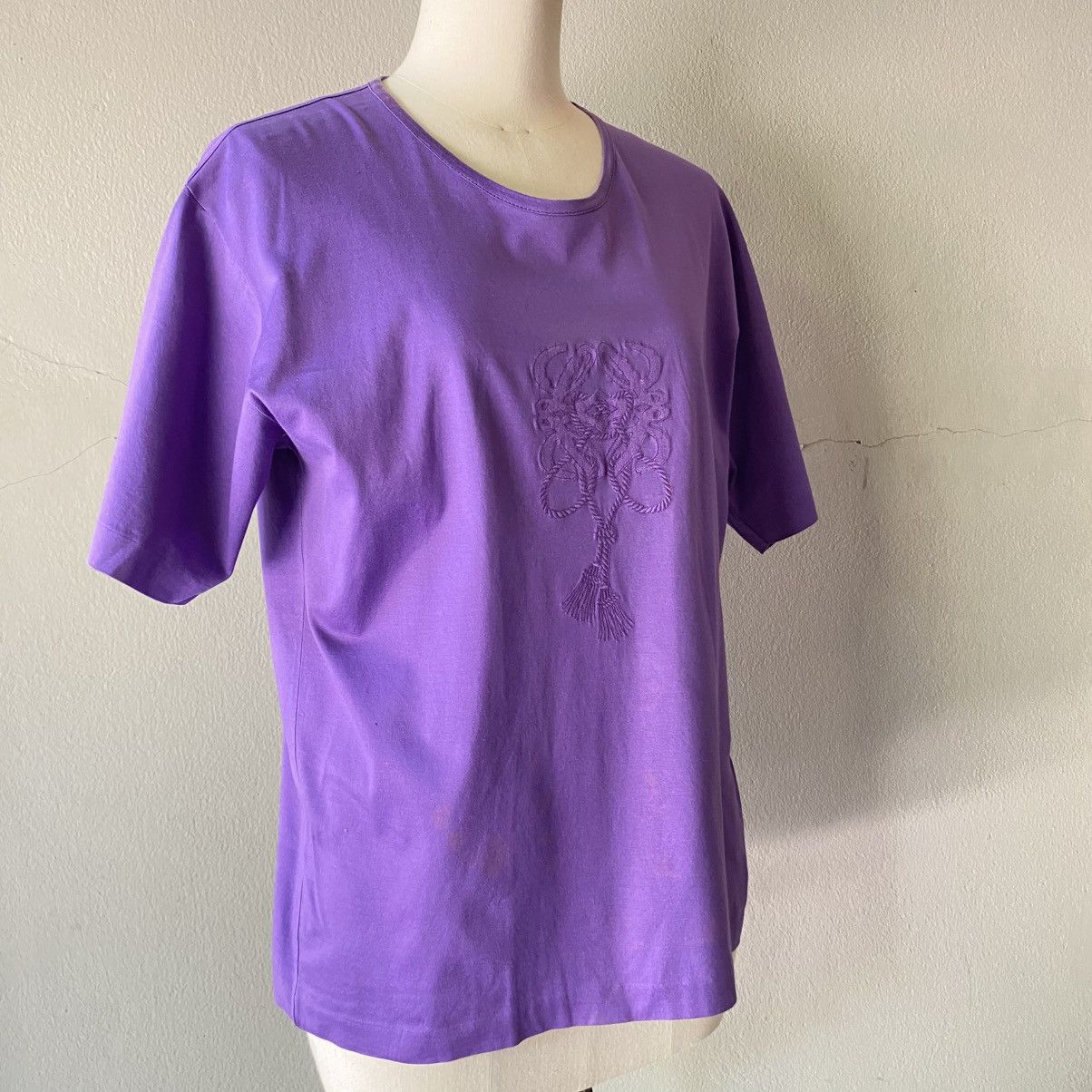 Loewe LOEWE Purple Logo Embroidered Tee Size M / US 6-8 / IT 42-44 - 19 Thumbnail