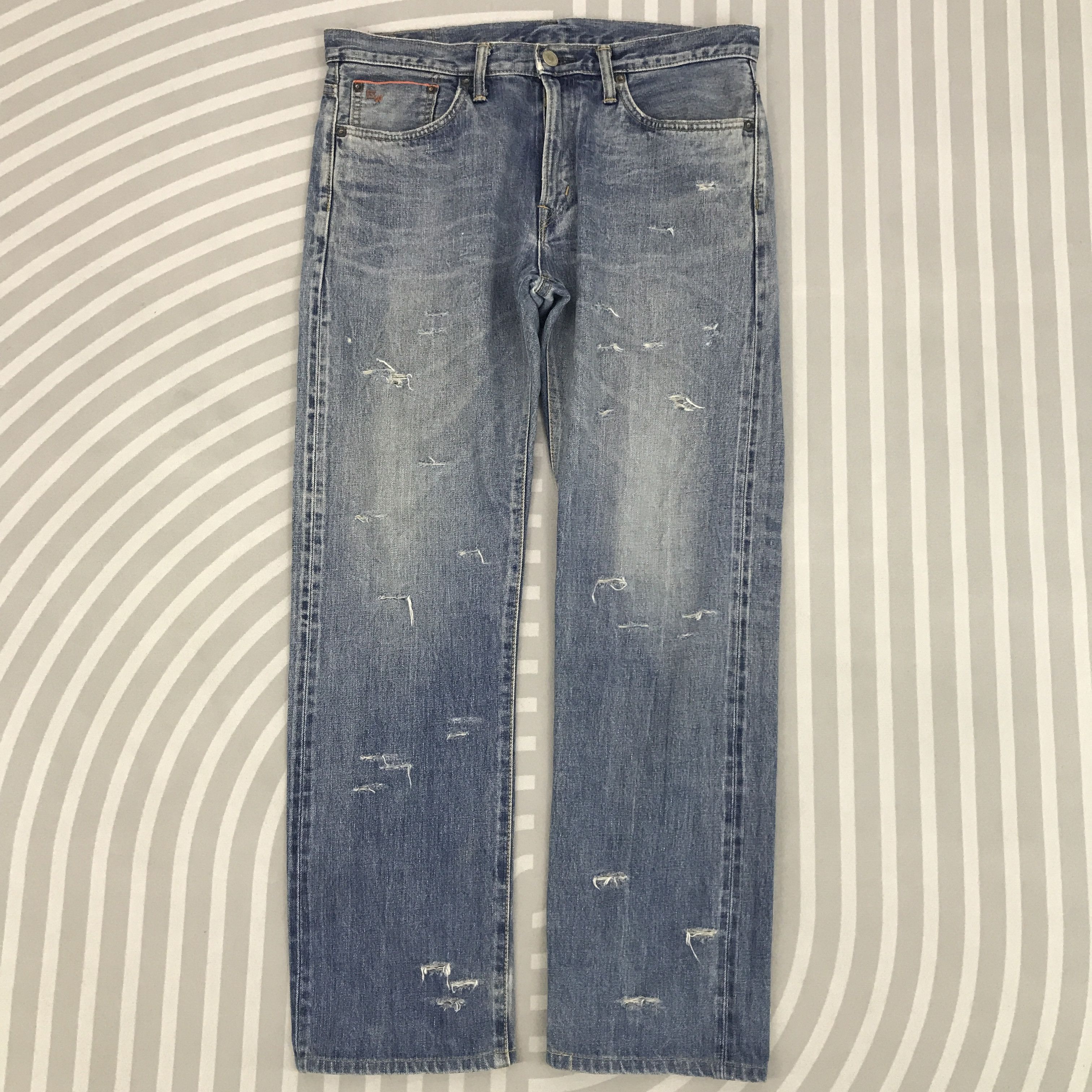 Edwin × Vintage Vintage Edwin Distressed design Japan Jeans pants Size US 33 - 1 Thumbnail