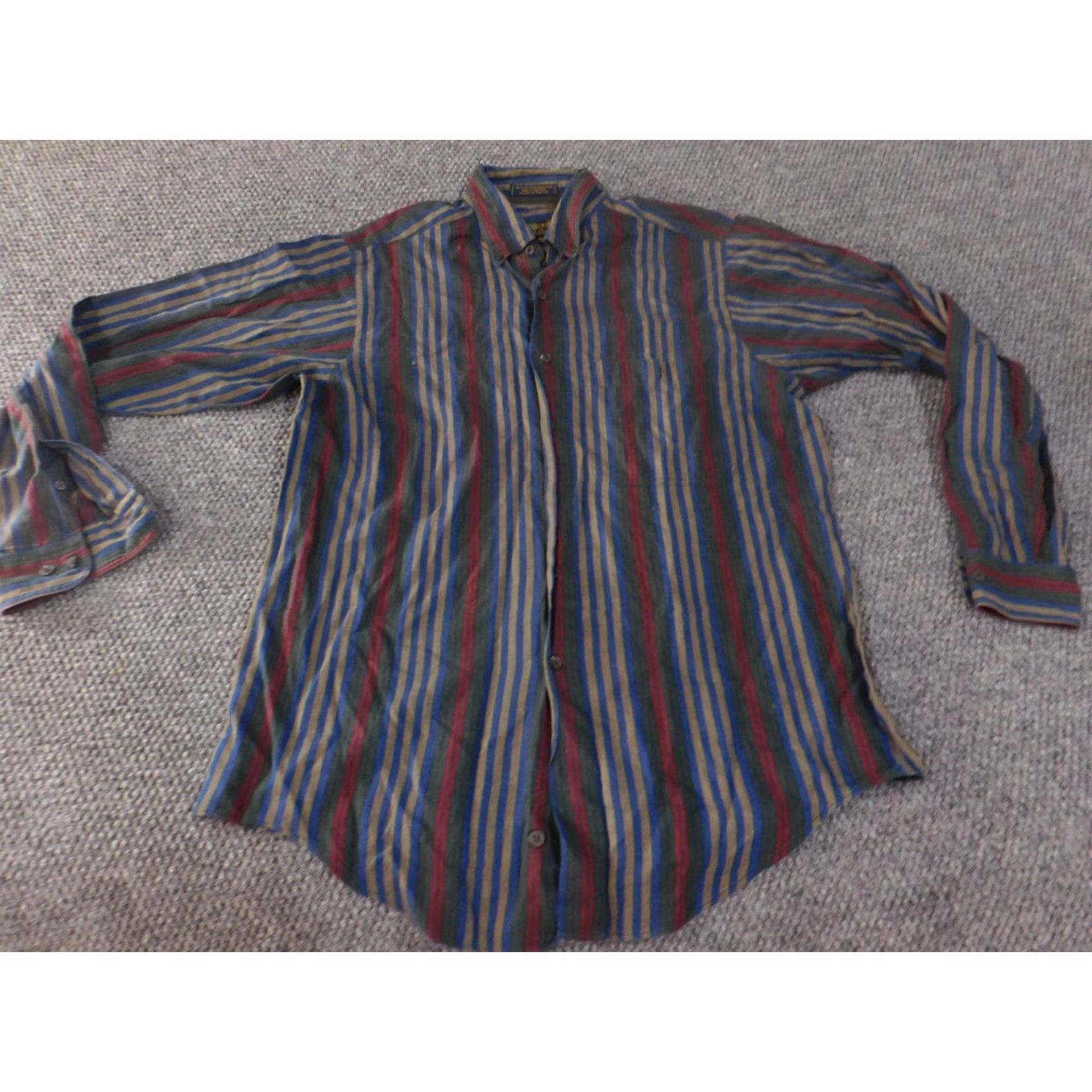 Alexander Julian Alexander Julian Shirt Mens Medium Blue Striped Button-Up Vintage (No) Size US M / EU 48-50 / 2 - 2 Thumbnail