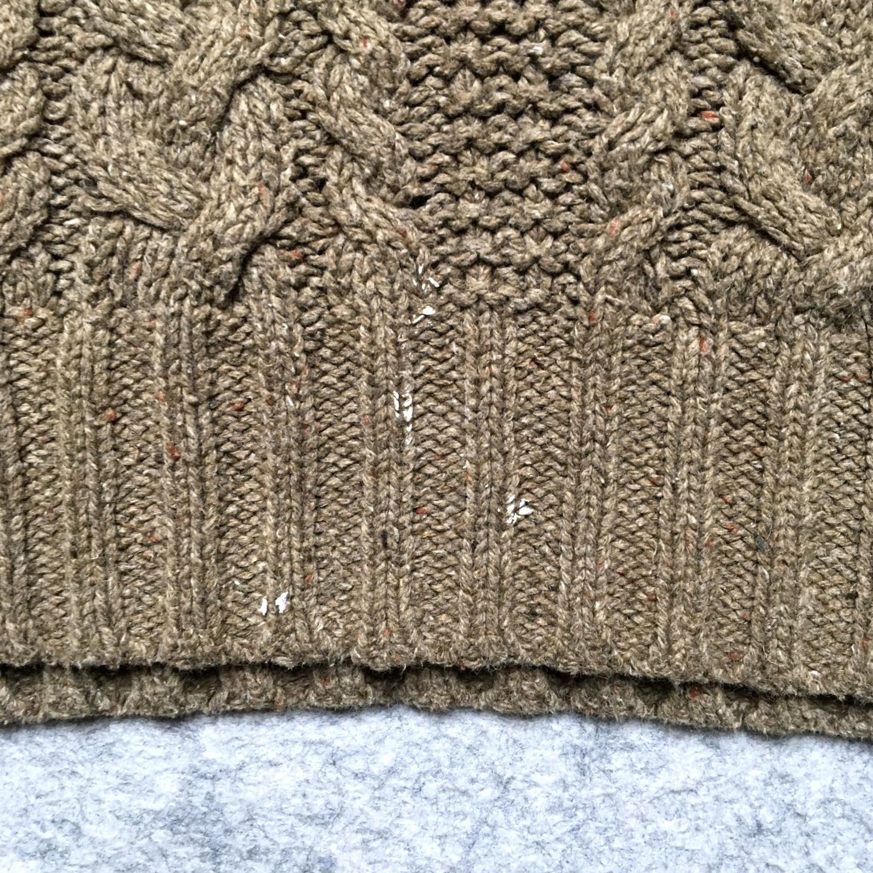 Polo Ralph Lauren Polo Ralph Lauren Sweater Men's 2XL Brown Cable-Knit Crew Neck Pullover Knit Wool Blend Casual Size US XXL / EU 58 / 5 - 3 Thumbnail
