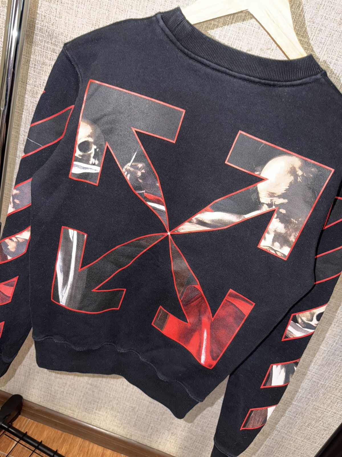 Off-White OFF WHITE CARAVAGGIO BLACK SWEATSHIRT Size US XXS / EU 40 - 5 Thumbnail