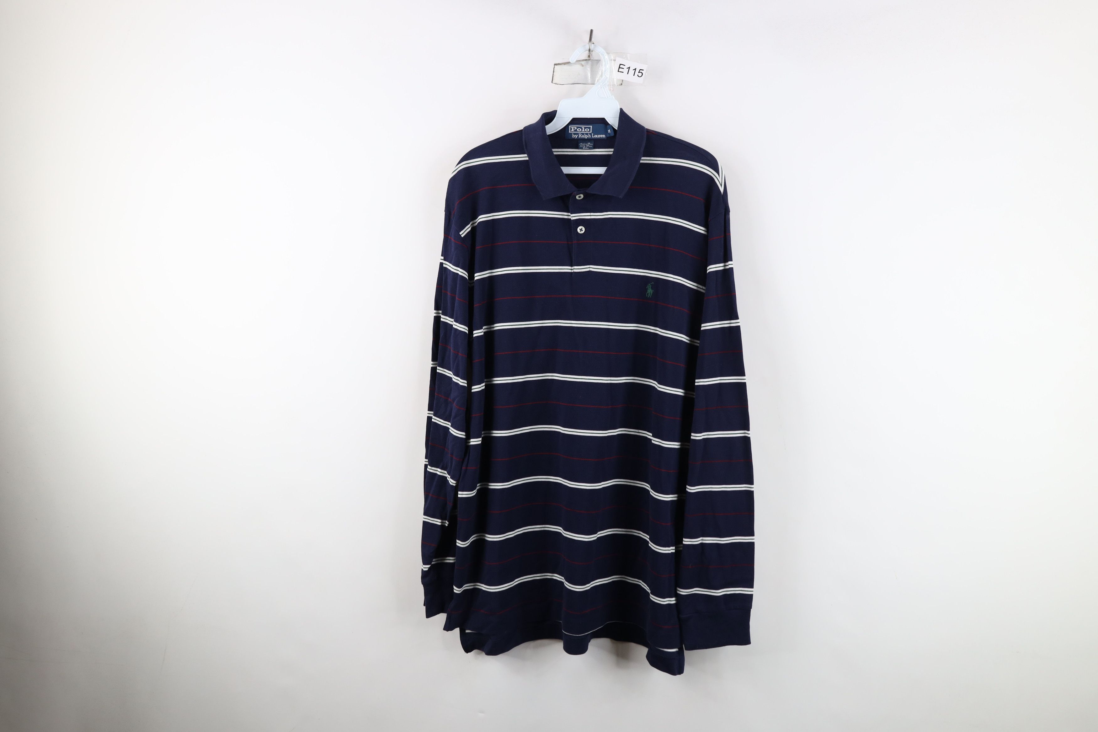 Ralph Lauren Vintage 90s Ralph Lauren Pima Cotton Long Sleeve Rugby Polo Size US M / EU 48-50 / 2 - 1 Thumbnail