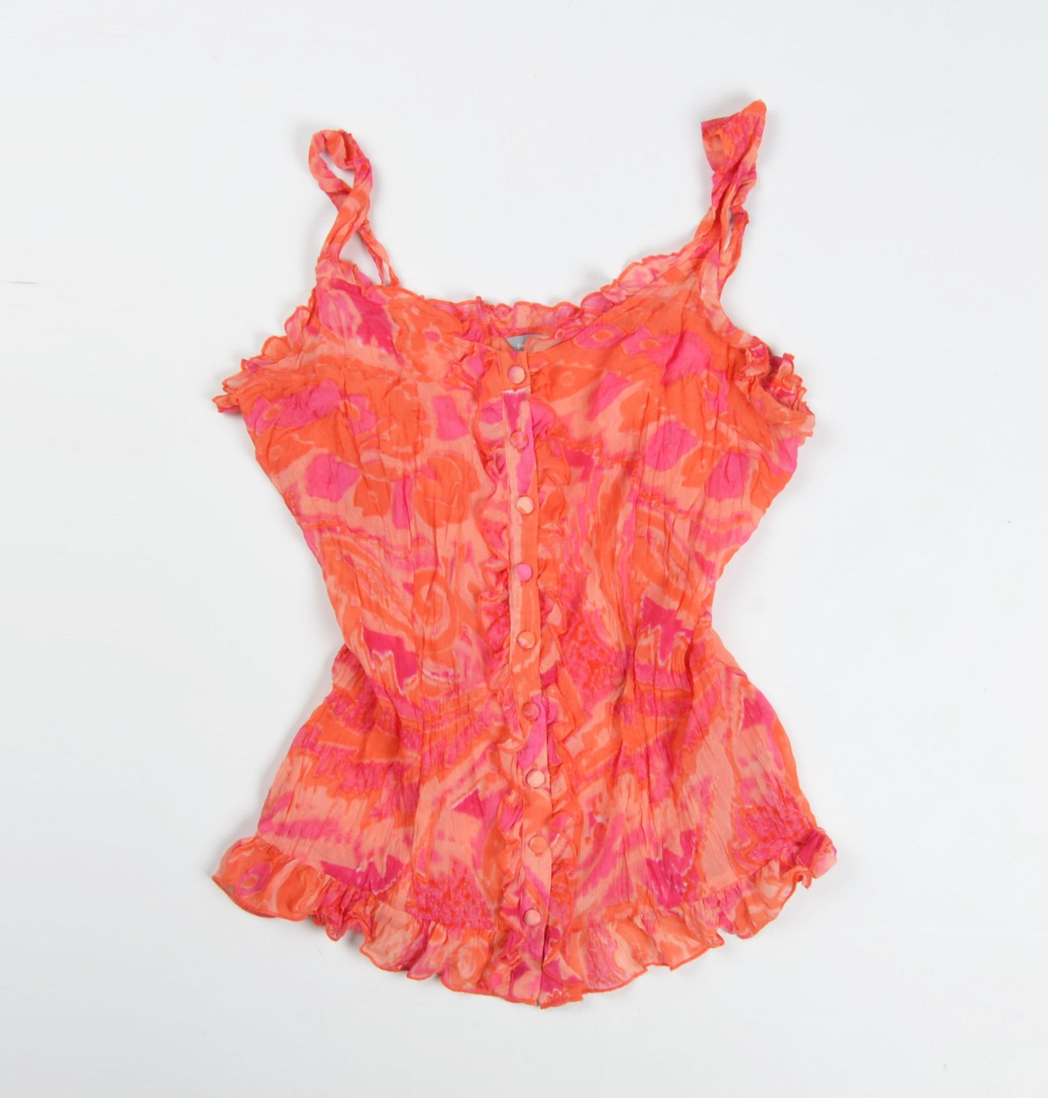 Vintage Vintage Per Una Y2K 2000's Fairy Mesh Ruffle Top Size M / US 6-8 / IT 42-44 - 1 Thumbnail