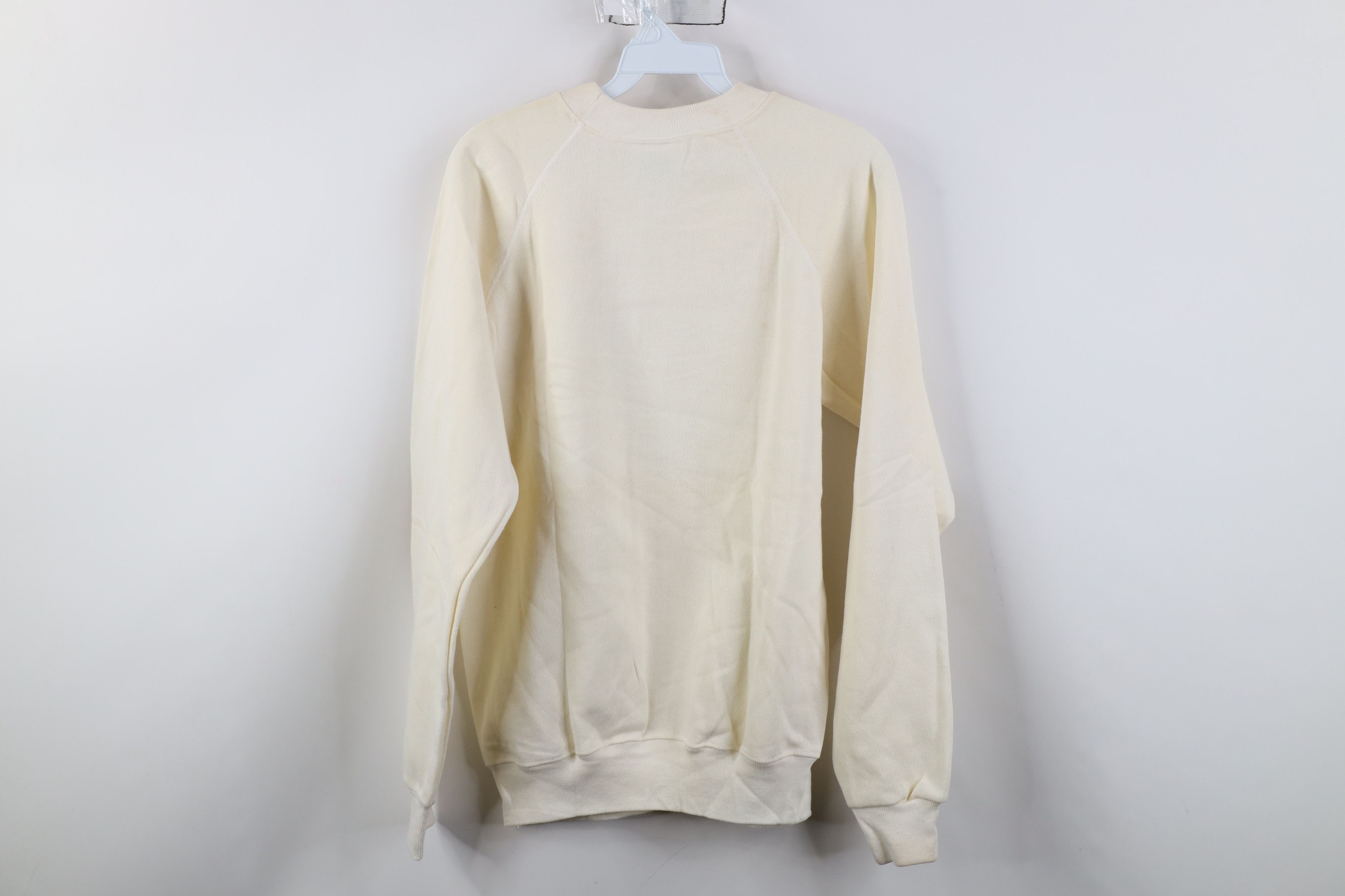 Hanes Vintage 80s Hanes Blank Raglan Crewneck Sweatshirt Cream USA Size M / US 6-8 / IT 42-44 - 11 Thumbnail