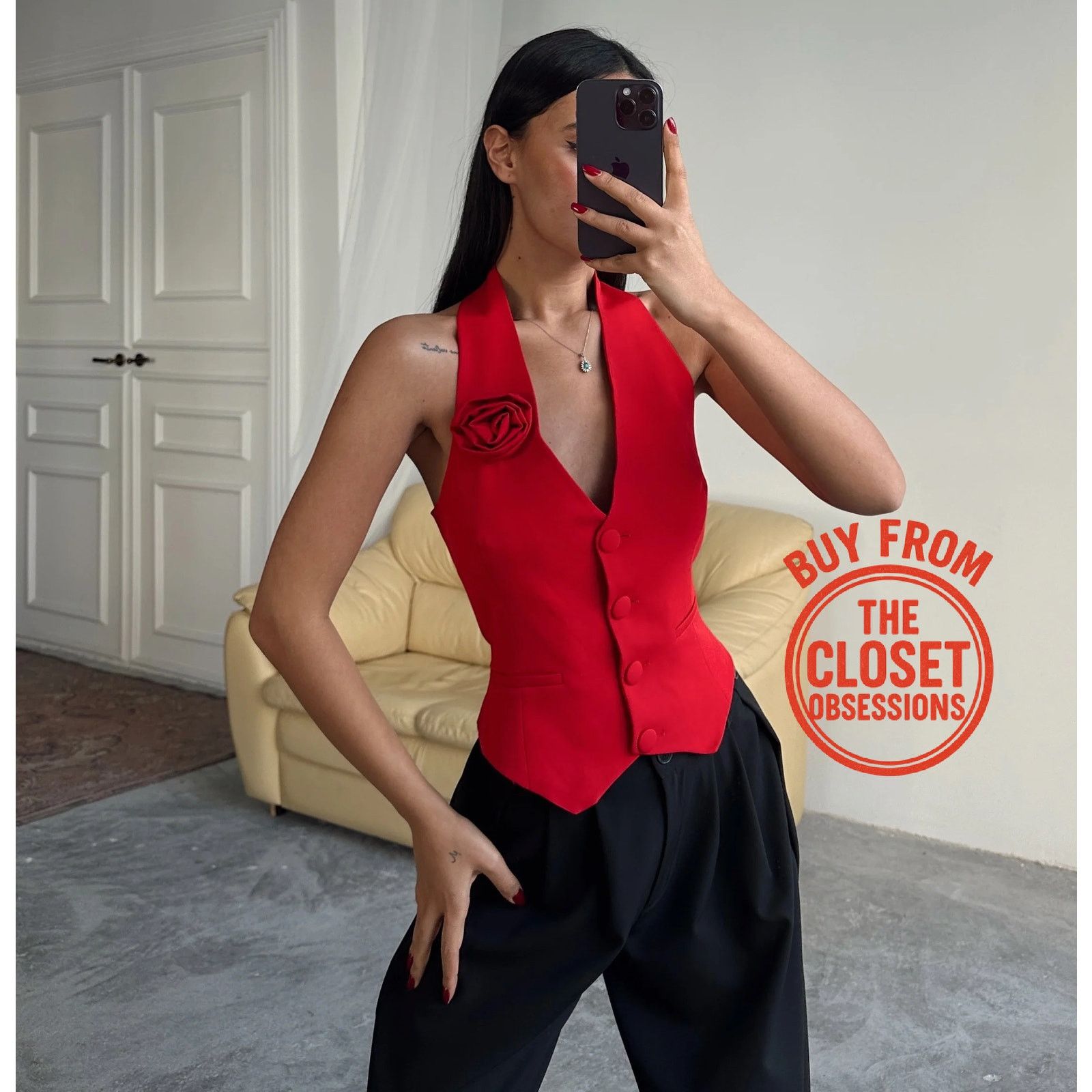 Mango RARE!!! MANGO BLOGGER FAVE!!! Halter Neck Vest NWT Size M / US 6-8 / IT 42-44 - 18 Thumbnail