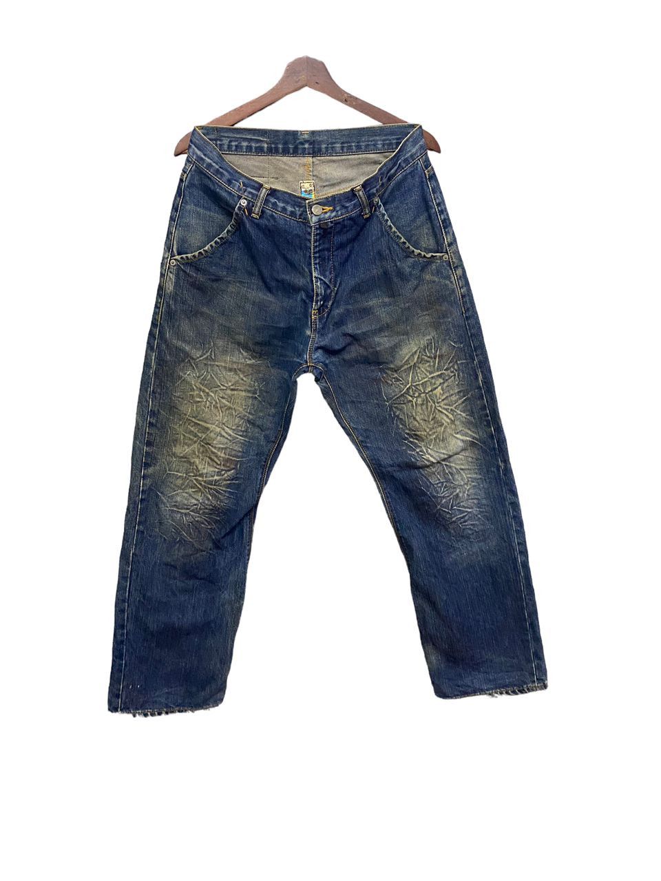 BAL 💥BEST OFFER💥VINTAGE BAL DENIM BUDDY DISTRESSED DENIM Size US 32 / EU 48 - 1 Thumbnail
