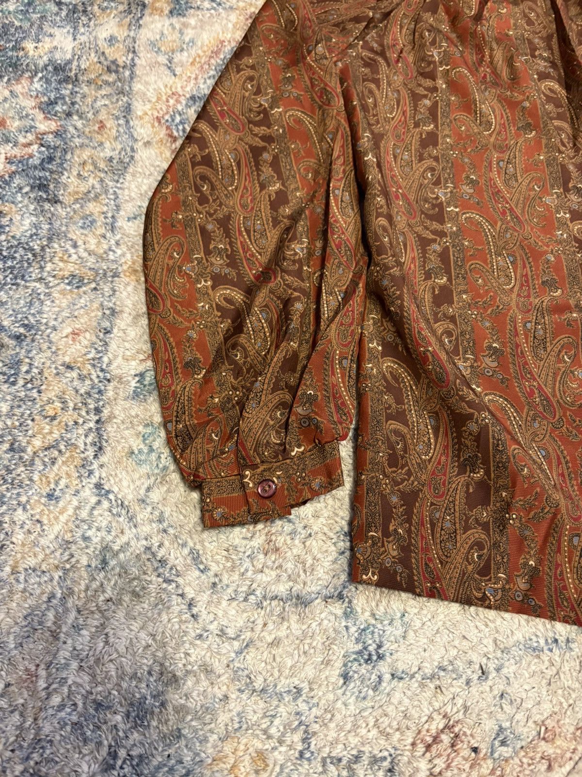 Vintage Vintage 70s StyleRite Paisley Button-up Shirt Medium Size M / US 6-8 / IT 42-44 - 6 Thumbnail