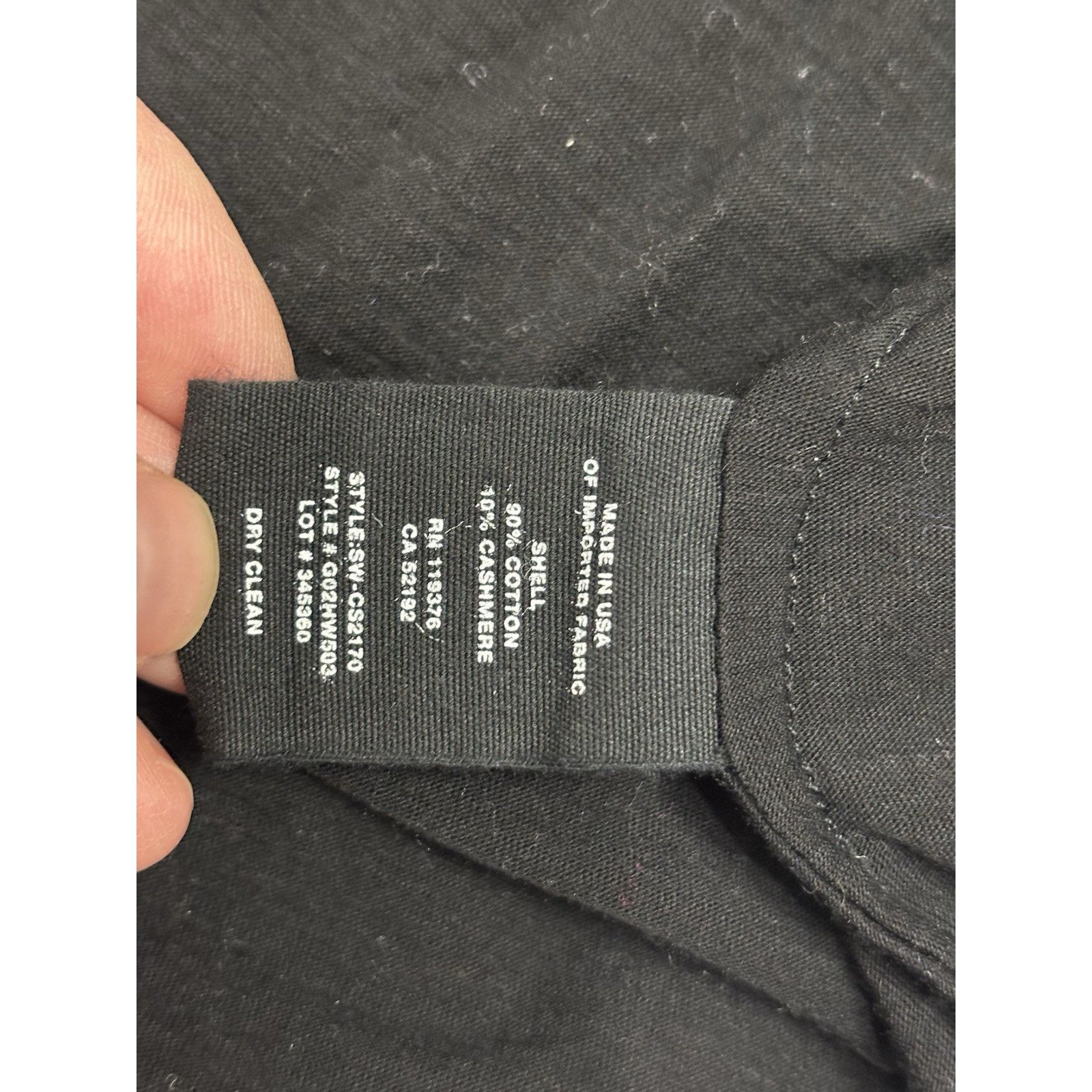 Helmut Lang Helmut Lang Womens S Cotton Cashmere T-Shirt Tunic Top Black Size S / US 4 / IT 40 - 4 Thumbnail