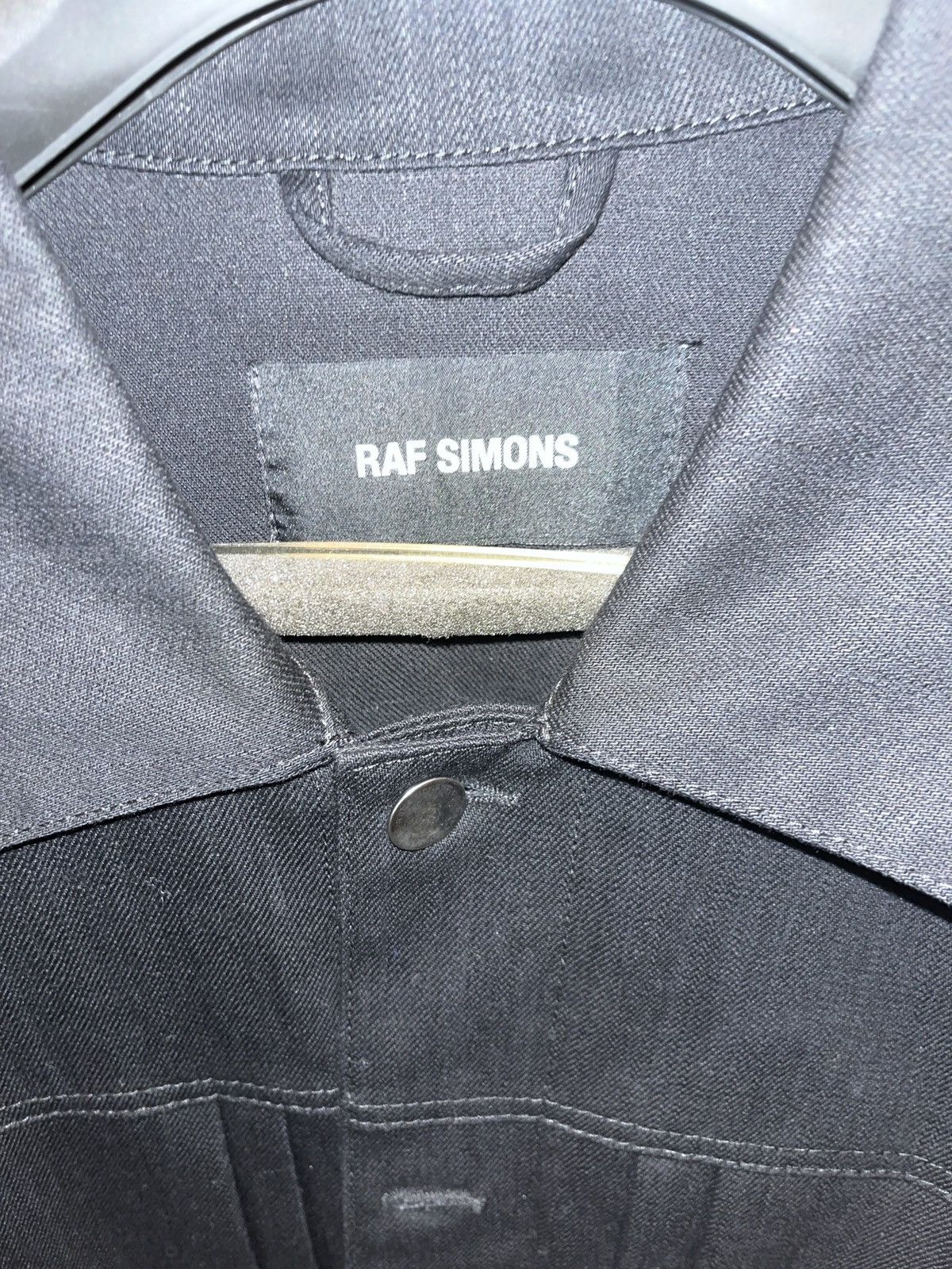 Raf Simons Black denim oversized jacket Size US L / EU 52-54 / 3 - 6 Thumbnail