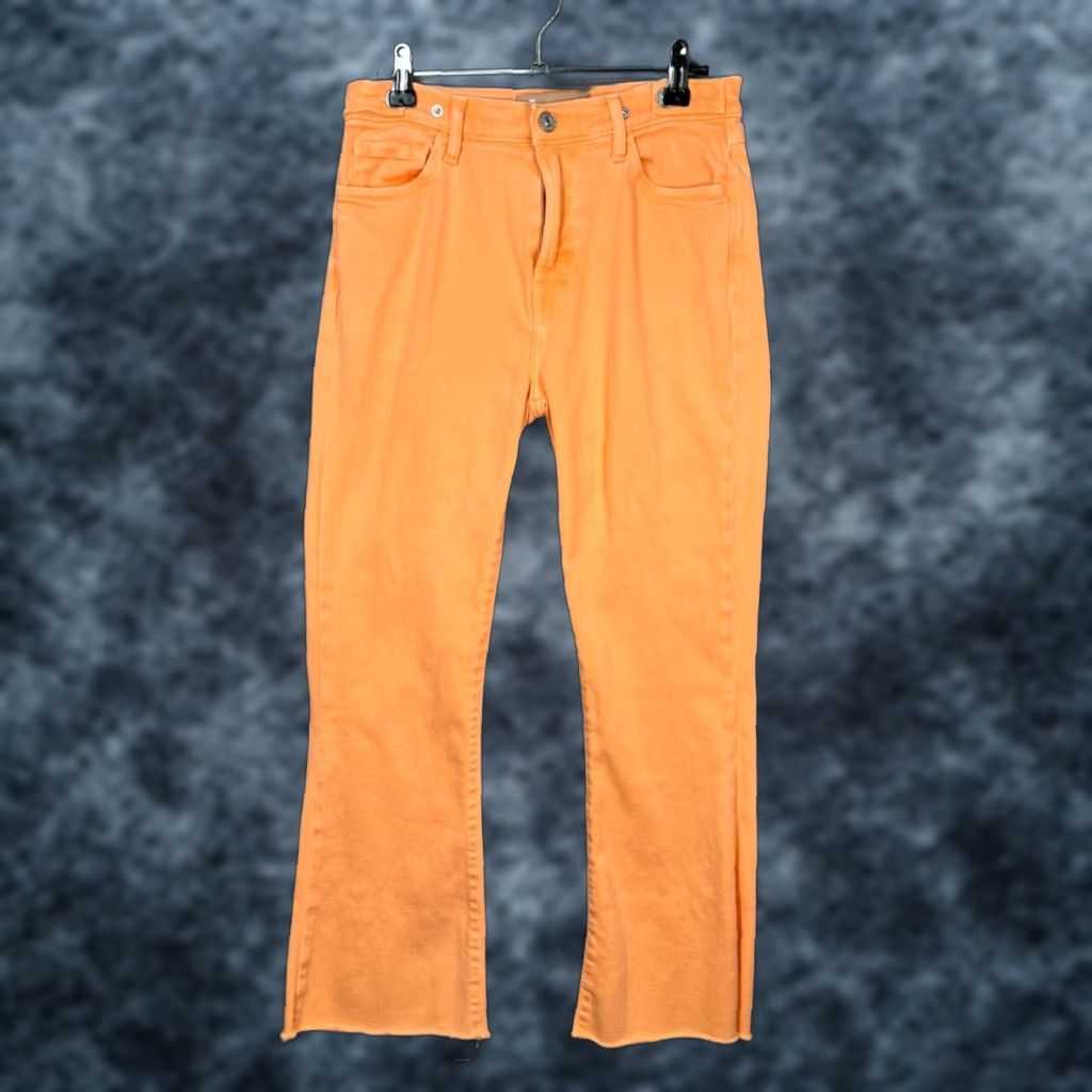 7 For All Mankind 7 For All Mankind Luxe Vintage Womens 27 Orange Jeans Bootcut 5-Pocket Zipper Front Back Denim Cotton Blend Size 27" / US 4 / IT 40 - 1 Thumbnail