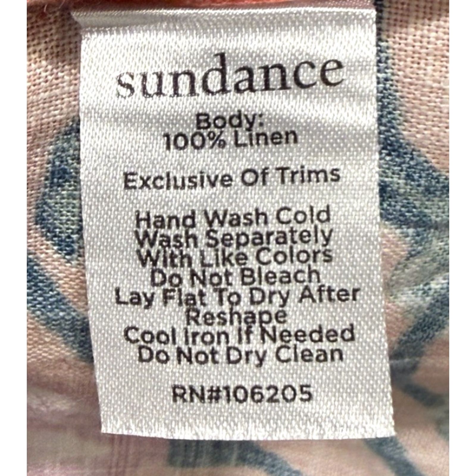 Vintage Sundance Willow Linen Floral Pearl Snap Front L/S Shirt PS Orange Womens Size S / US 4 / IT 40 - 7 Thumbnail