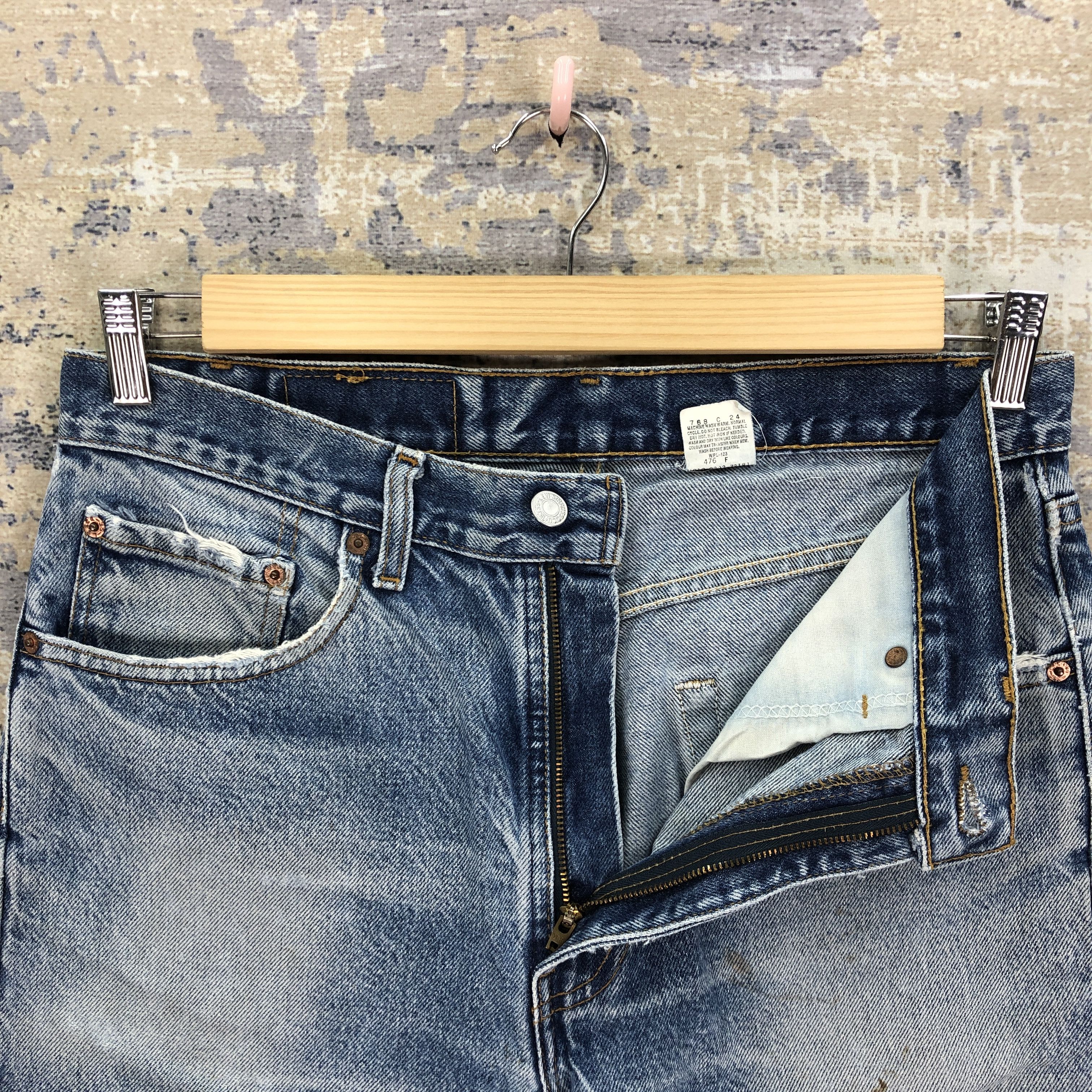 Levi's Vintage Distressed Levis 505 Jeans Levi's Stonewash Denim Size US 32 / EU 48 - 6 Thumbnail