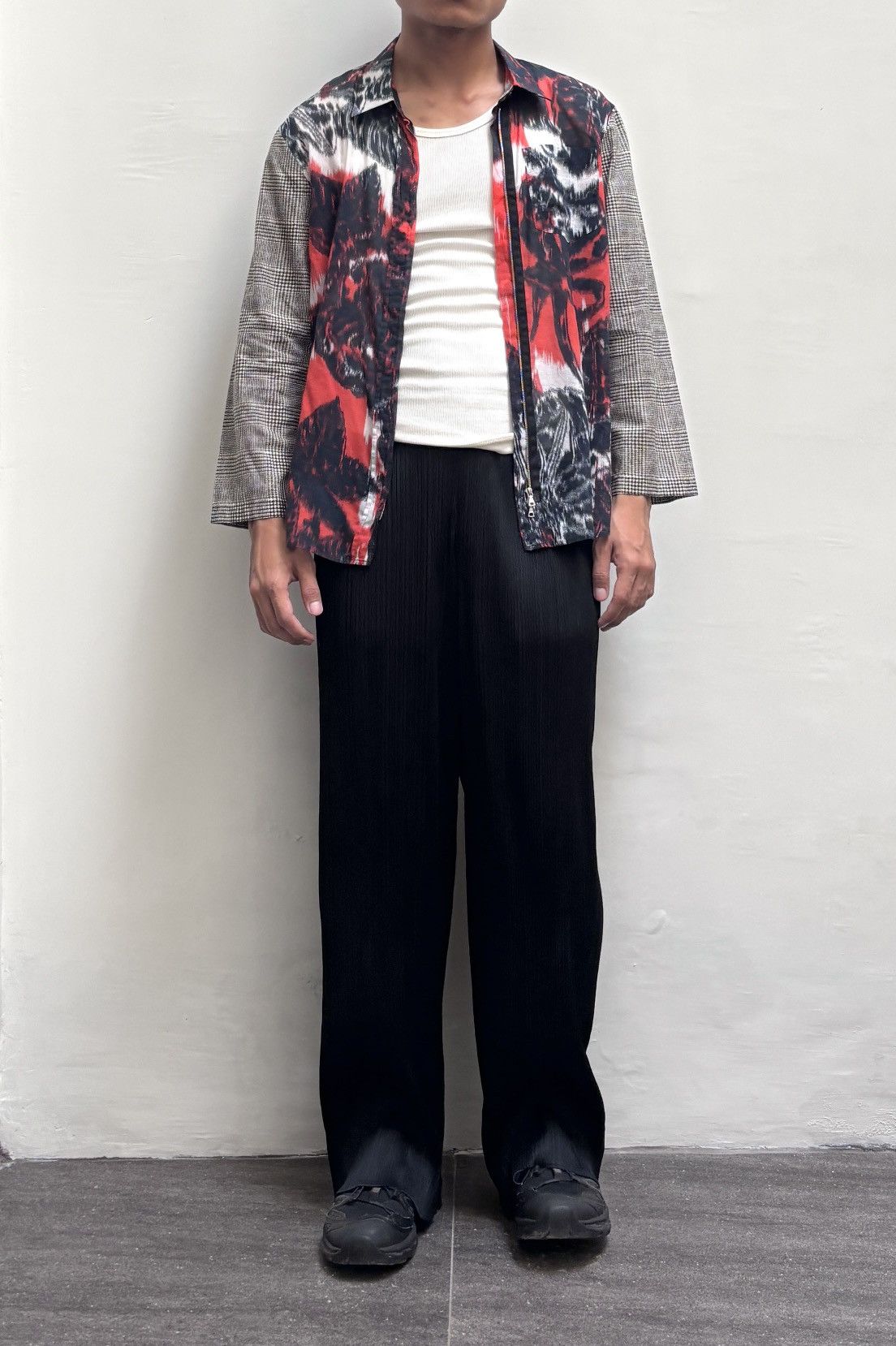 Dries Van Noten FREE IMPORT TAX Tie Dyed/Plaid Light Cotton Shirt Size US S / EU 44-46 / 1 - 1 Thumbnail