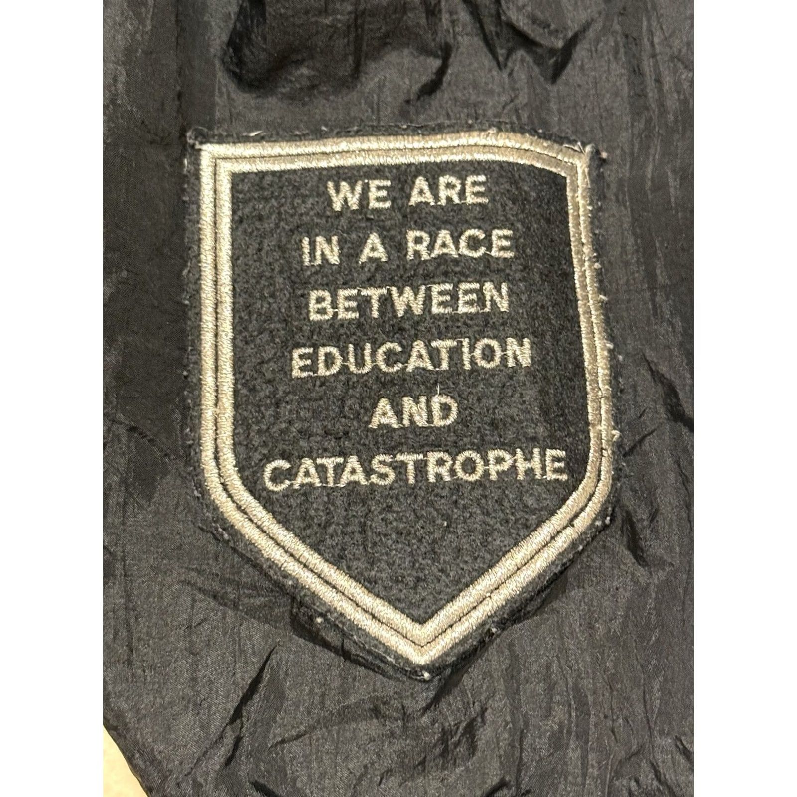 Rhythm VINTAGE Janet Jackson Rhythm Nation Tour Jacket L/XL Windbreaker Black 90s Music Band Embroidered Logo Full Zip Womens/Mens Size US L / EU 52-54 / 3 - 5 Thumbnail