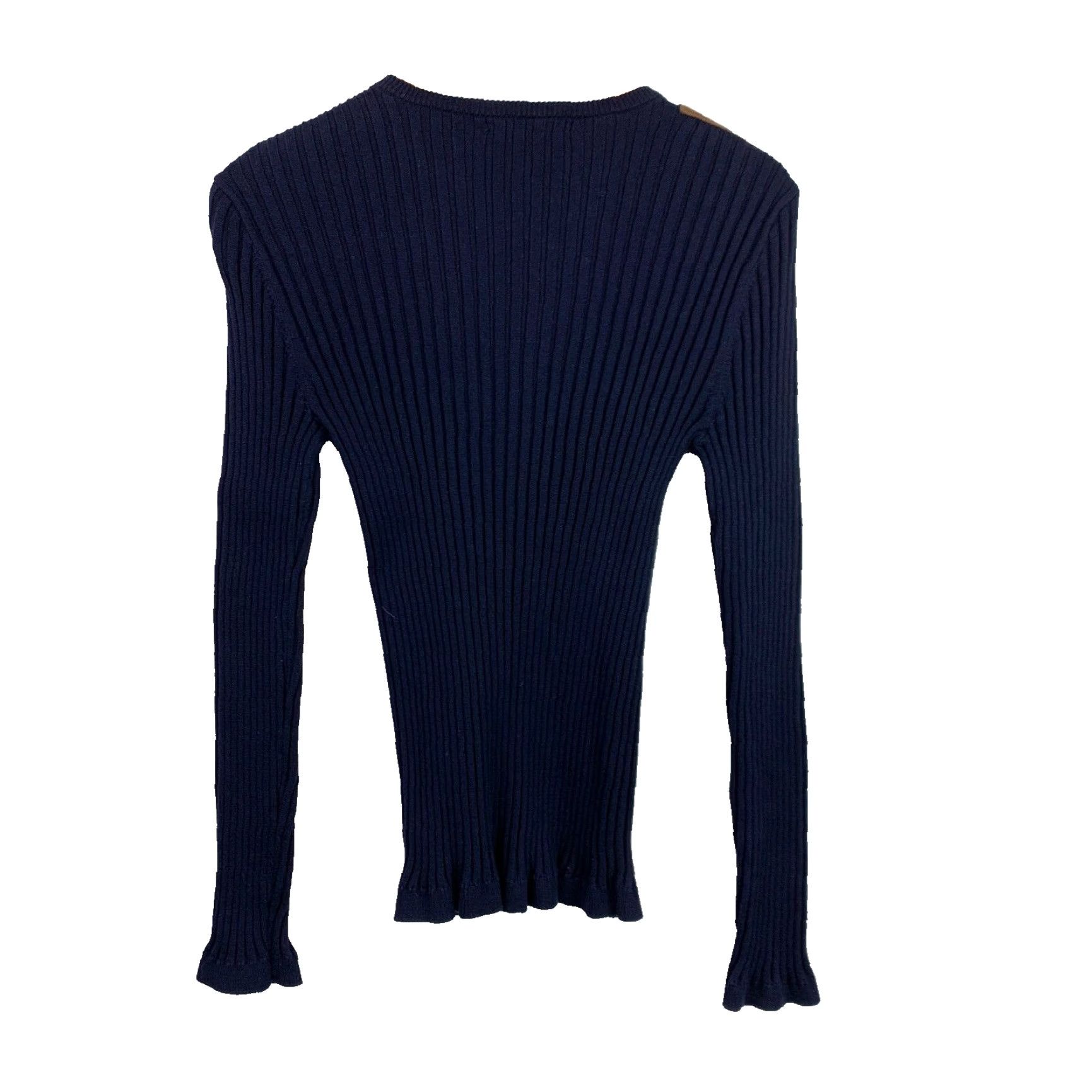 Ralph Lauren VINTAGE Lauren Ralph Lauren Ribbed Fitted Patch Navy Sweater Womens XL Size XL / US 12-14 / IT 48-50 - 4 Thumbnail