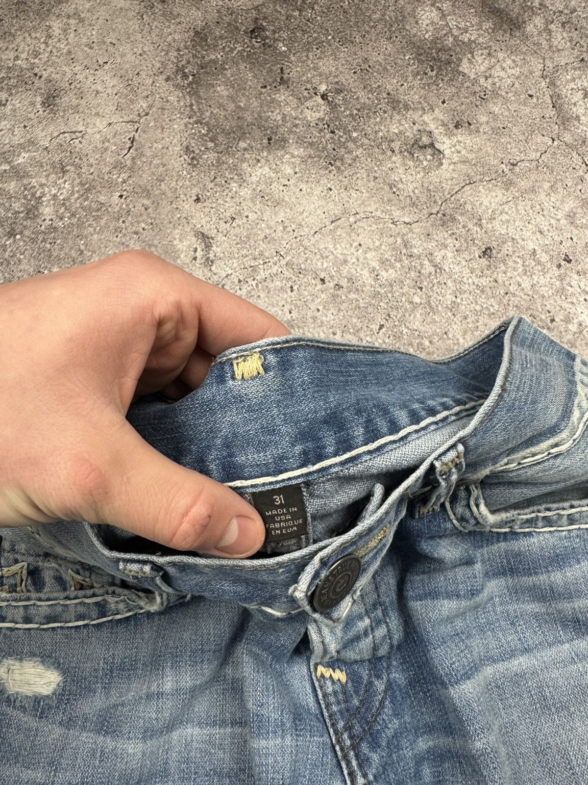 True Religion True Religion Vintage Jeans Flared Wide Baggy Distressed Y2K Size US 31 - 6 Thumbnail
