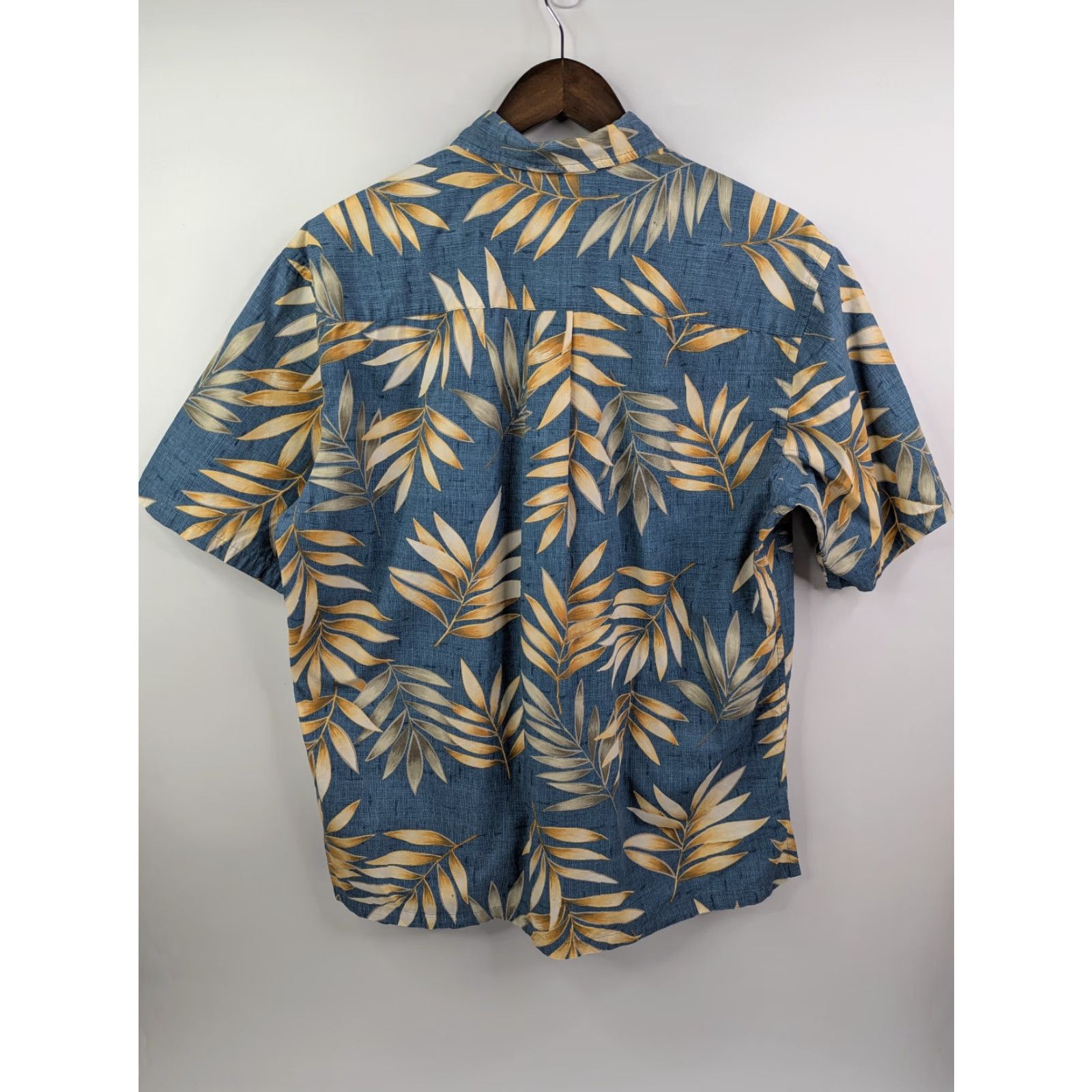 ALOHAS VINTAGE Cooke Street Honolulu Hawaiian Shirt Mens Large Blue Aloha Leaves Short Sleeve Size US L / EU 52-54 / 3 - 3 Thumbnail