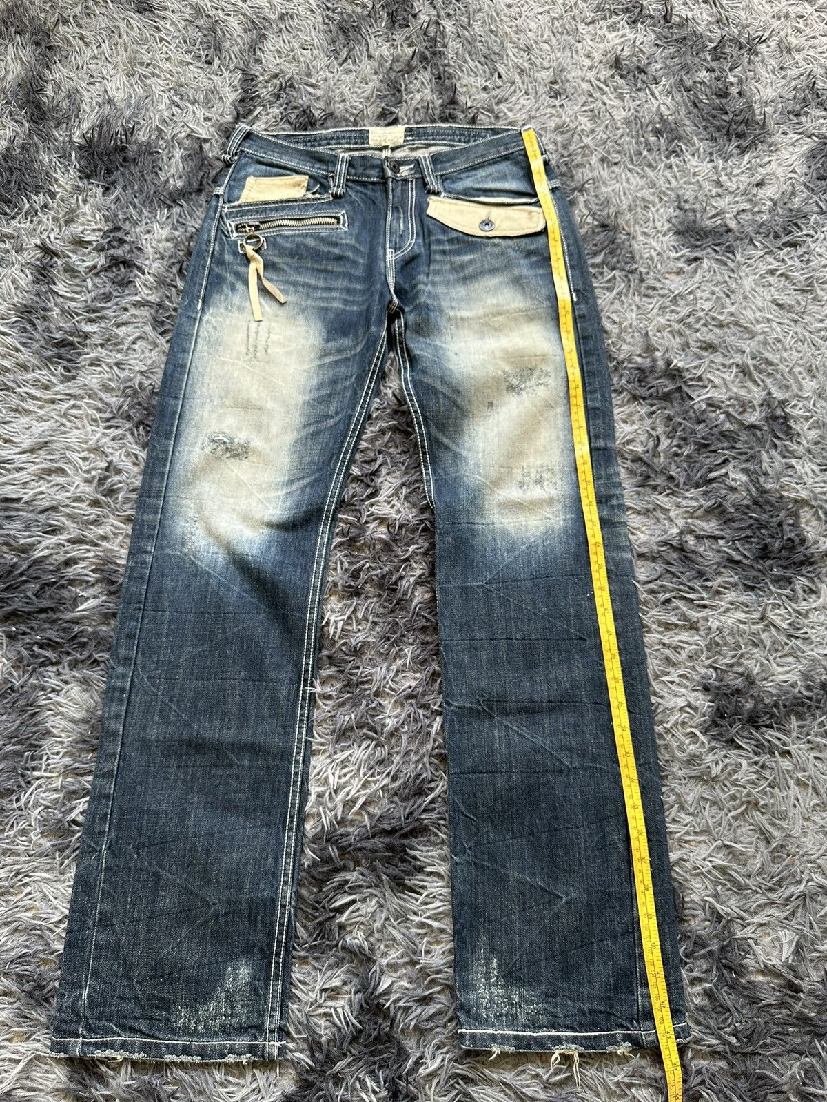Japanese Brand 00’s Army of No !!! calf leather jeans Size US 32 / EU 48 - 13 Thumbnail
