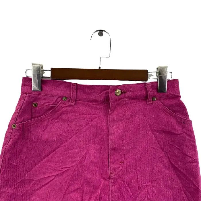 Lee Vtg LEE USA RIDERS Pink Denim Jeans Maxi Skirt Minimalist Size 28" / US 6 / IT 42 - 2 Thumbnail