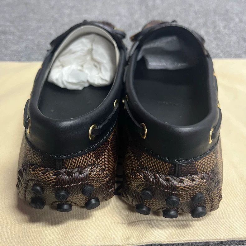 Louis Vuitton Louis Vuitton Brown checkerboard full of logo low-top casu Size US 5 / EU 37 - 4 Thumbnail