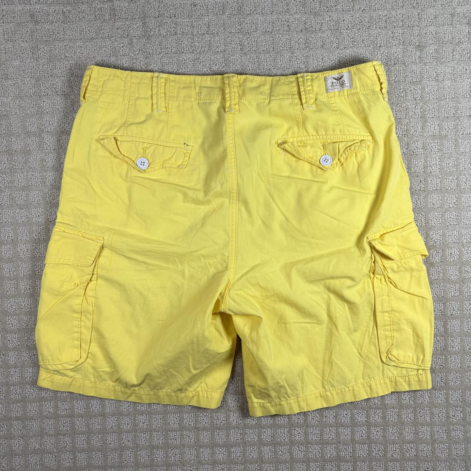Polo Ralph Lauren Vintage Polo Ralph Lauren Yellow Cargo Shorts 35 Size US 35 - 8 Thumbnail