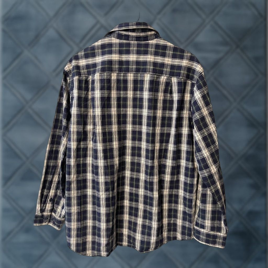 Vintage LL Bean Traditional Fit Plaid 100% Cotton Long Sleeve Button Down Shirt M Blue Men Shirt Button-Up Classic Pocket Size US M / EU 48-50 / 2 - 1 Thumbnail