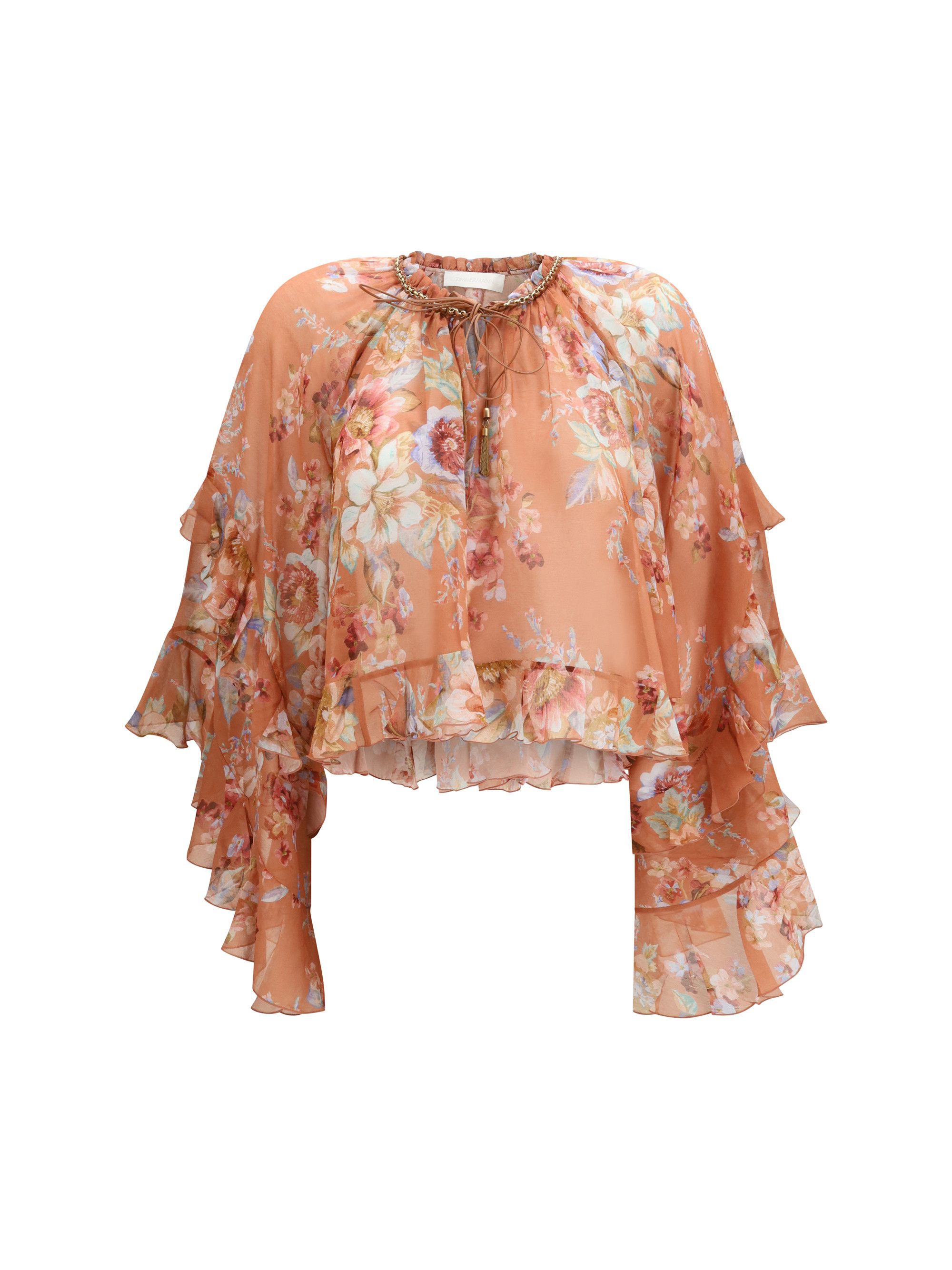 Zimmermann Ruffle Blouse Size S / US 4 / IT 40 - 1 Thumbnail