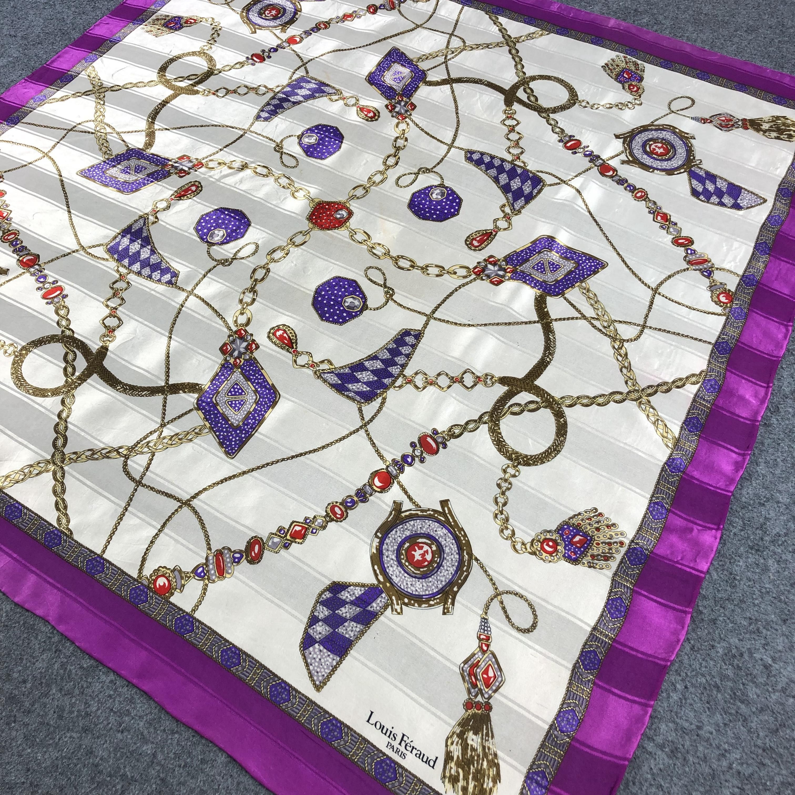 Louis Feraud Vintage Louis Feraud Luxury Jewelry Silk Scarf M385 Size ONE SIZE - 3 Thumbnail