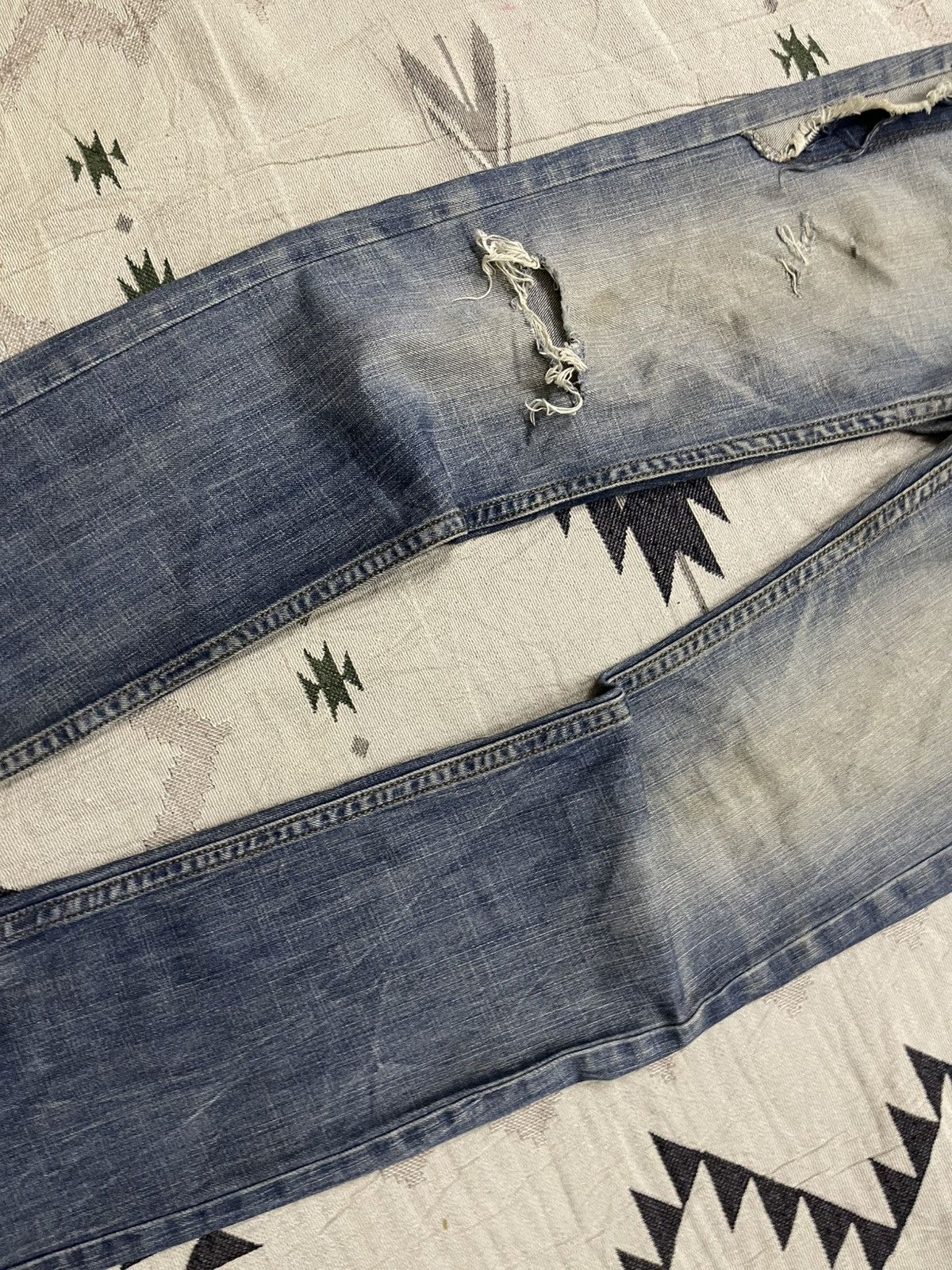 If Six Was Nine 2000s RIOBERA JEANS WASHABLE DISTRESSED JEANS RARE DESIGN Size US 30 / EU 46 - 5 Thumbnail