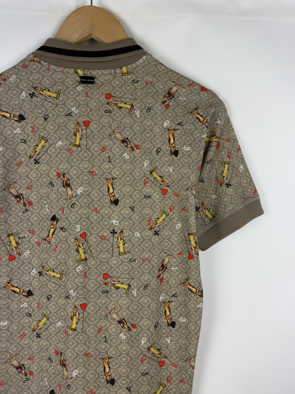 Dolce & Gabbana D&G Playing Cards Overprinted Short Sleeve Polo Shirt Size US M / EU 48-50 / 2 - 17 Thumbnail