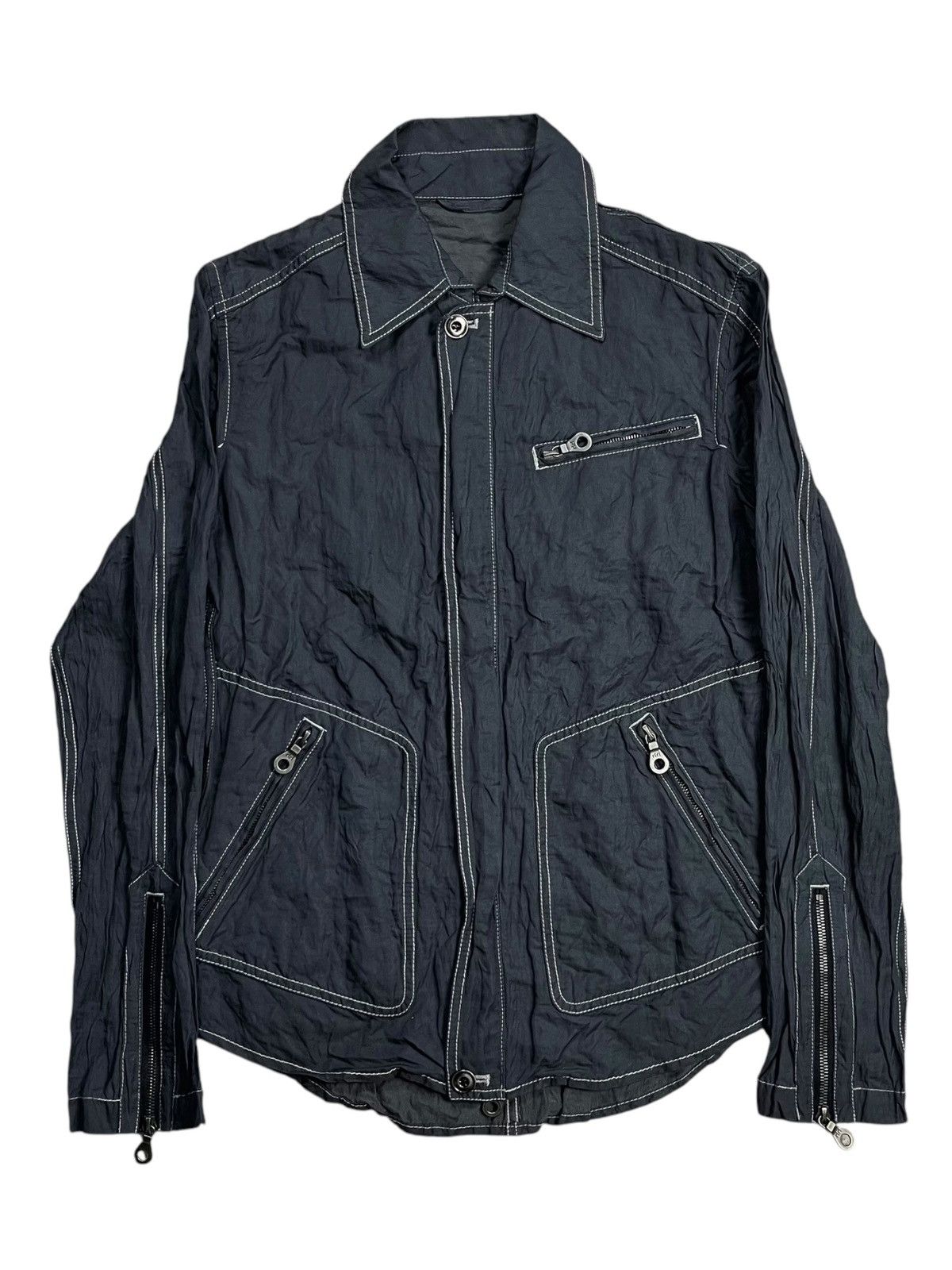JACKROSE 2000s Territ Atelier - Vkei Riri Zips Shirt Jacket Size US M / EU 48-50 / 2 - 4 Thumbnail