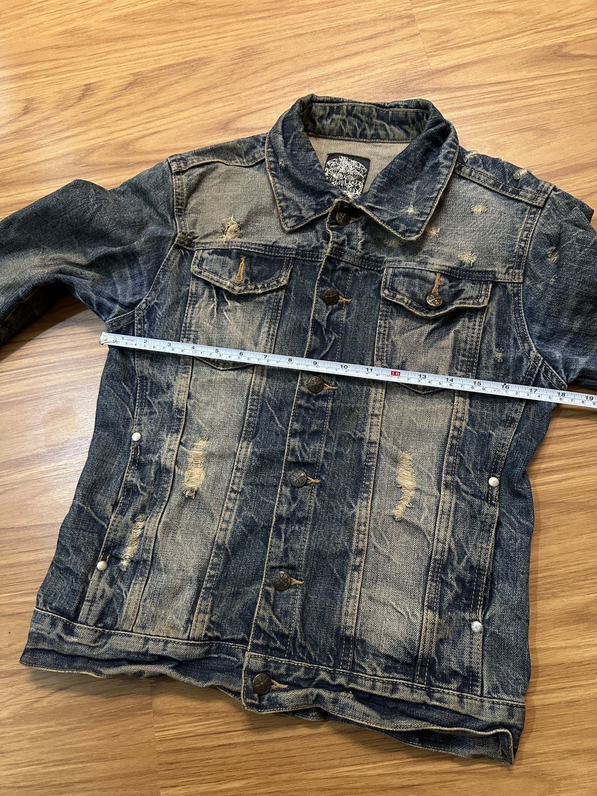 KMRii Midas Punk Destroy Button Zipper Denim Jacket Size US S / EU 44-46 / 1 - 23 Thumbnail