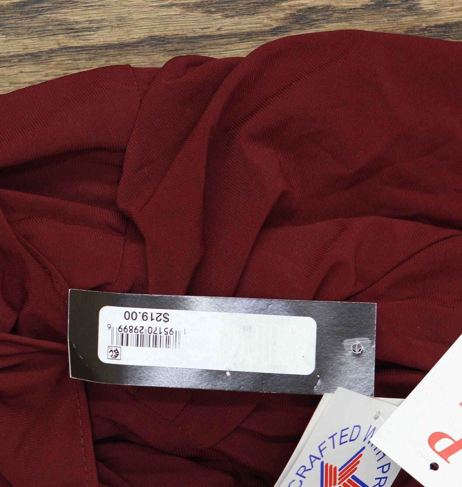 Other Nwt Betsy & Adam Cap Jewel Neck Gown Dress Bordeuax Red 14p Size XL / US 12-14 / IT 48-50 - 4 Thumbnail