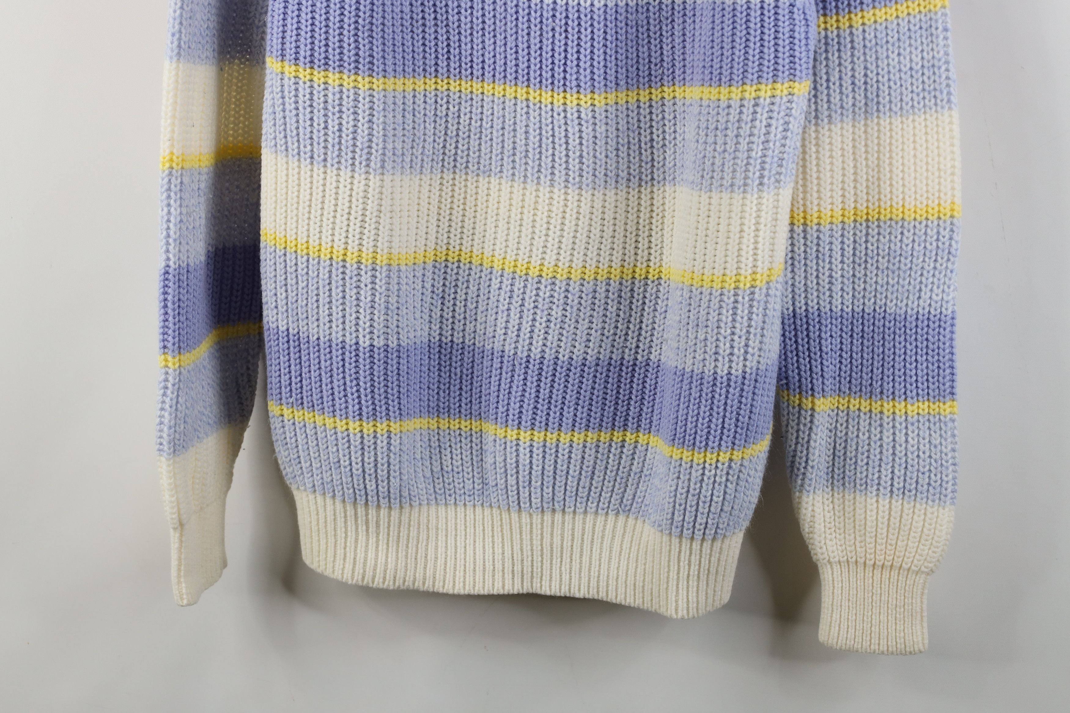 Vintage Vintage 70s Streetwear Striped Chunky Ribbed Knit Sweater Size S / US 4 / IT 40 - 3 Thumbnail