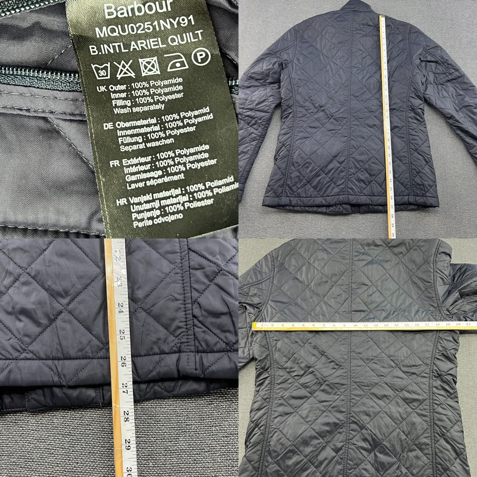 Barbour Barbour Ariel Quilted Jacket Mens Medium Motorcycle Black Quilted Bomber Jacket Barbour Mens M Black Size US M / EU 48-50 / 2 - 8 Thumbnail
