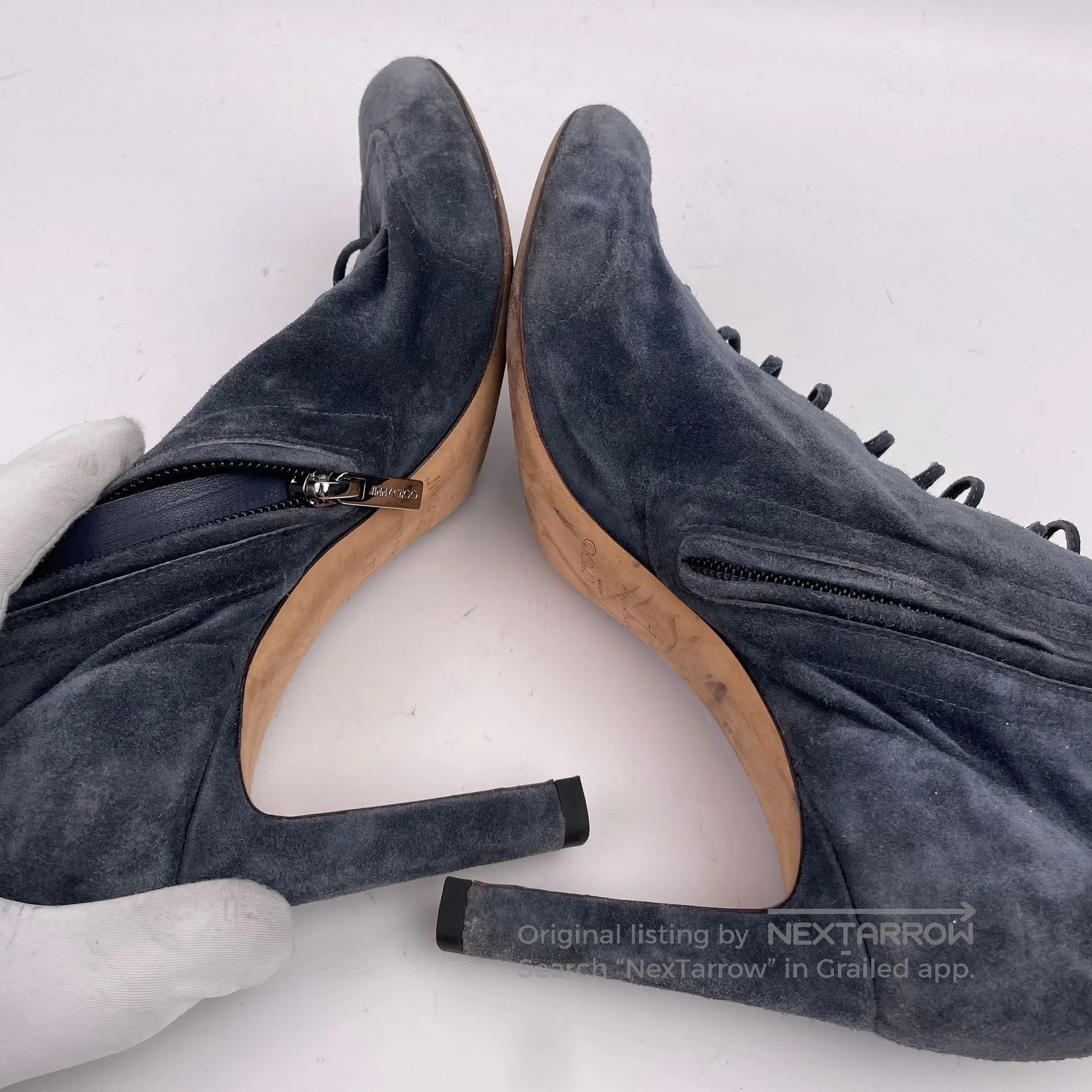 Jimmy Choo Jimmy Choo Gray high-heeled short boots size 37| Size US 6.5 / IT 36.5 - 6 Thumbnail