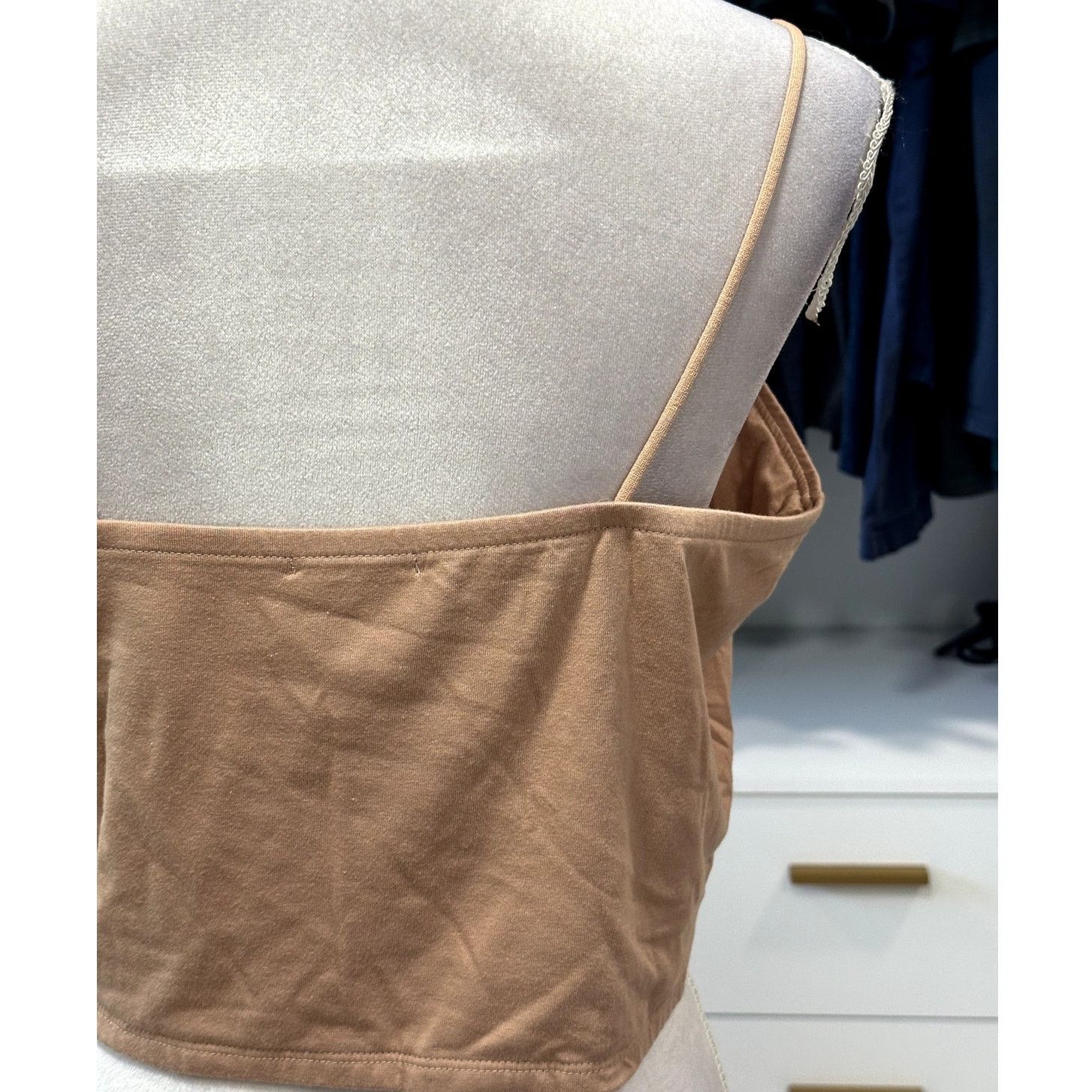 Other Open Edit Women's Crop Sleeveless Cami Beige Tan XL NWT Size XL / US 12-14 / IT 48-50 - 6 Thumbnail