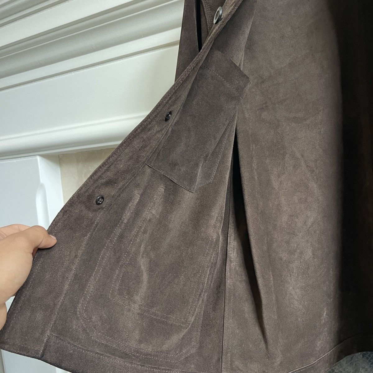Drake's Drake’s Brown Heavyweight Suede Five-Pocket Chore Jacket Size US M / EU 48-50 / 2 - 4 Thumbnail