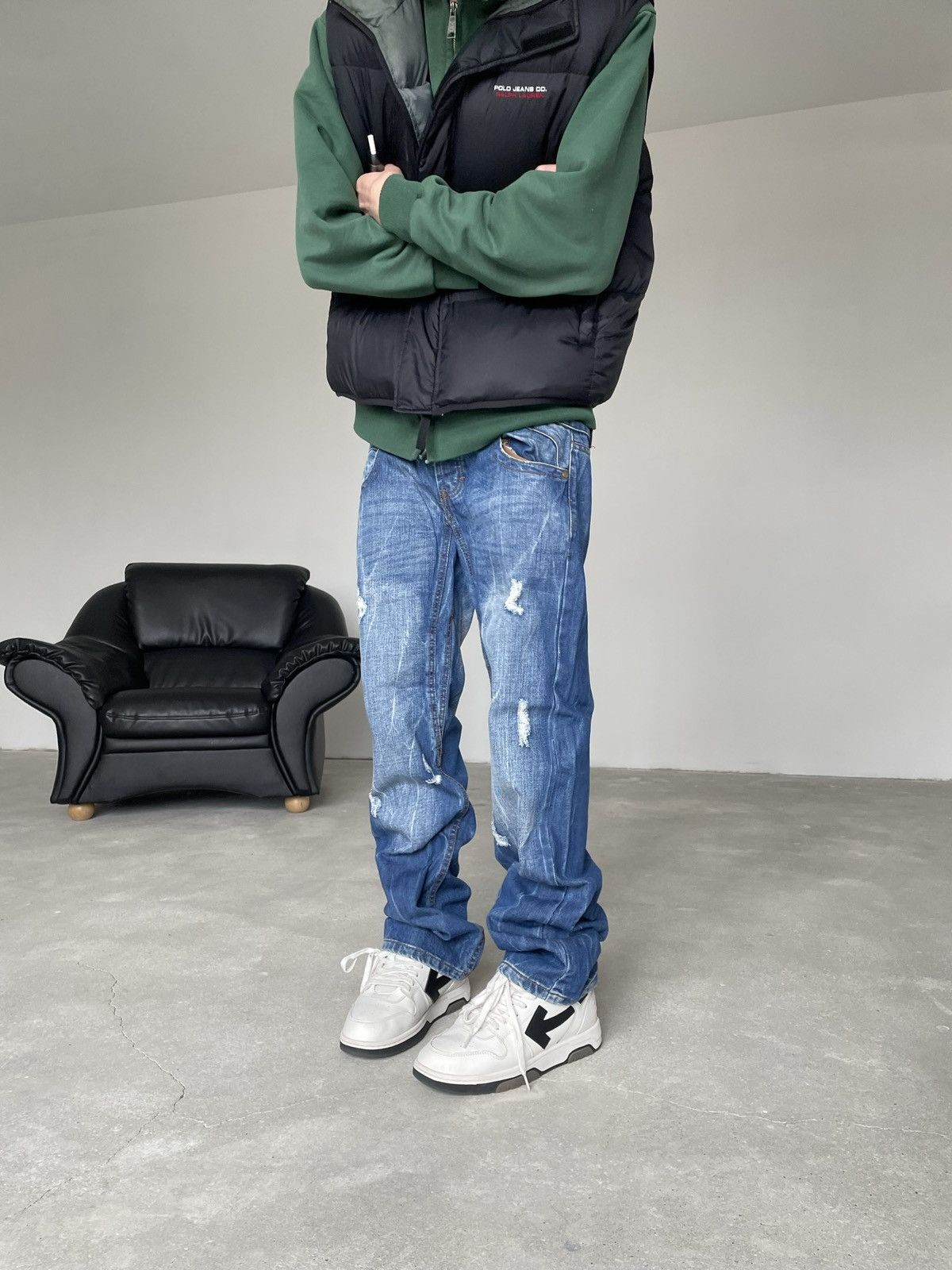 Japanese Brand × Vintage Vintage Southern jeans distressed denim baggy Size US 32 / EU 48 - 3 Thumbnail