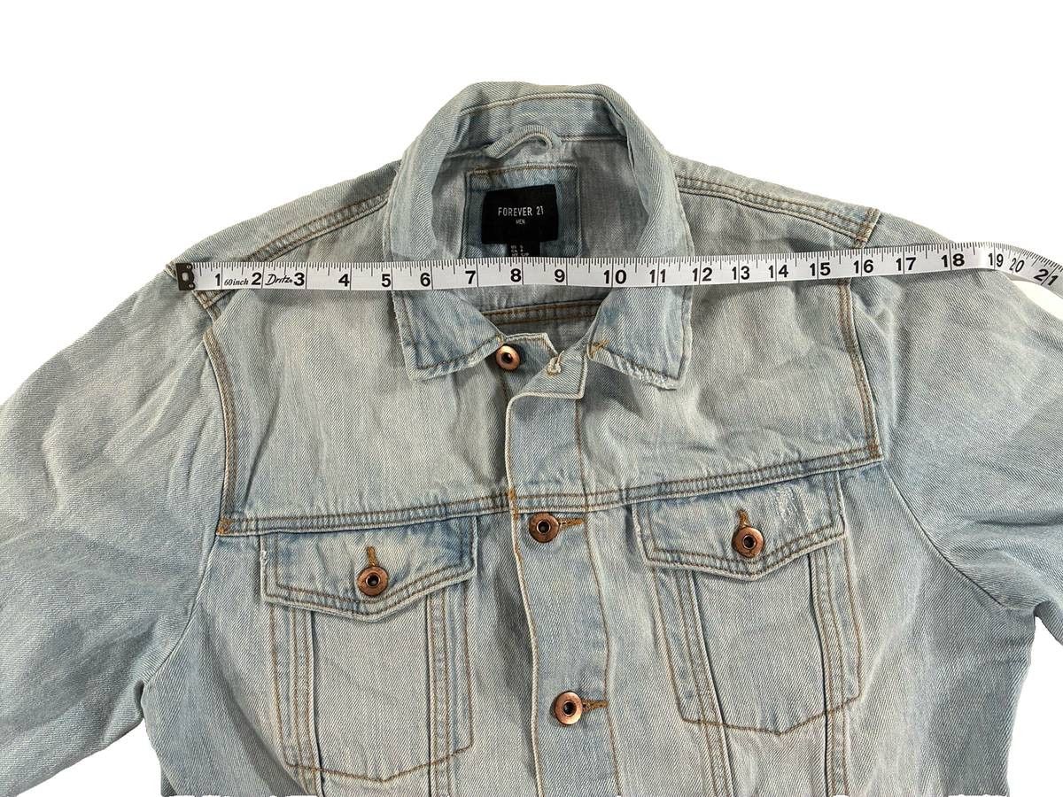 Forever 21 Forever 21 Denim Trucker Jacket Mens S Boxy Cut Casual Coat Size US S / EU 44-46 / 1 - 4 Thumbnail