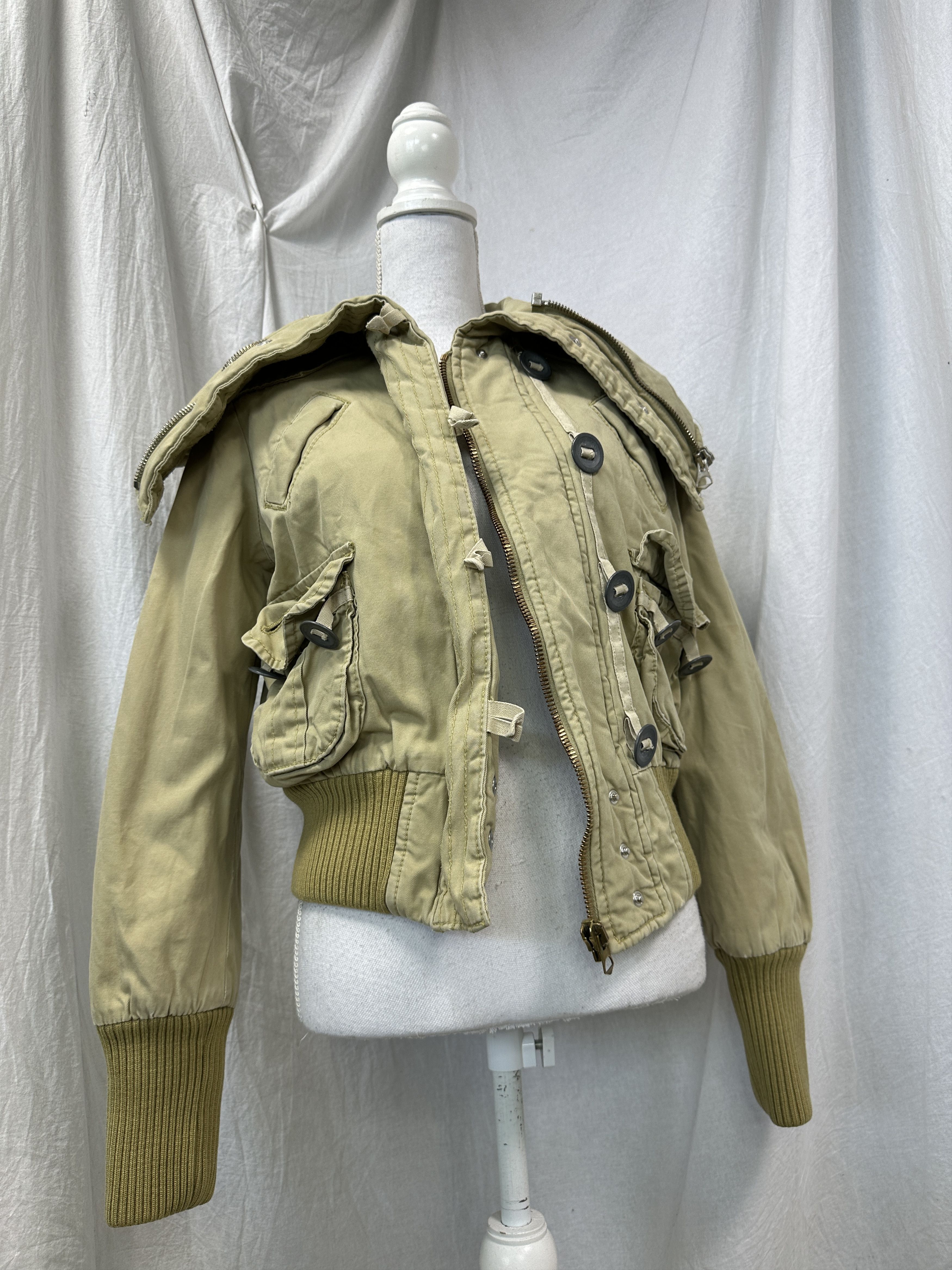 Vintage Vintage Outdoor Military Big Collar Bomber Jacket Y2K Size M / US 6-8 / IT 42-44 - 1 Thumbnail