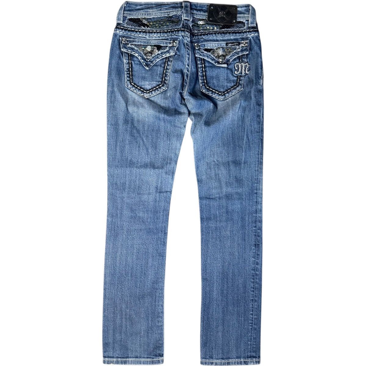 Miss Me Y2K Snake Sequin Straight Jeans Size 26" / US 2 / IT 38 - 4 Thumbnail