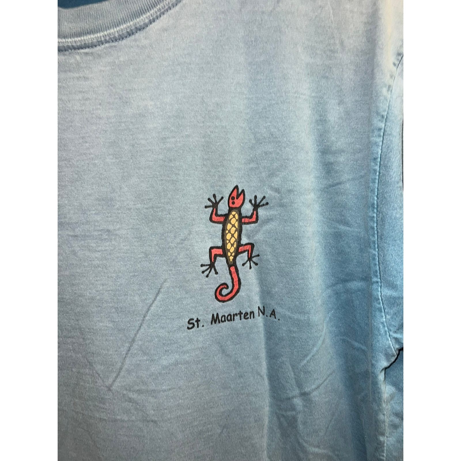 Vintage Vintage St Maarten Shirt Netherlands Antilles Lizard Art XL Size US XL / EU 56 / 4 - 3 Thumbnail
