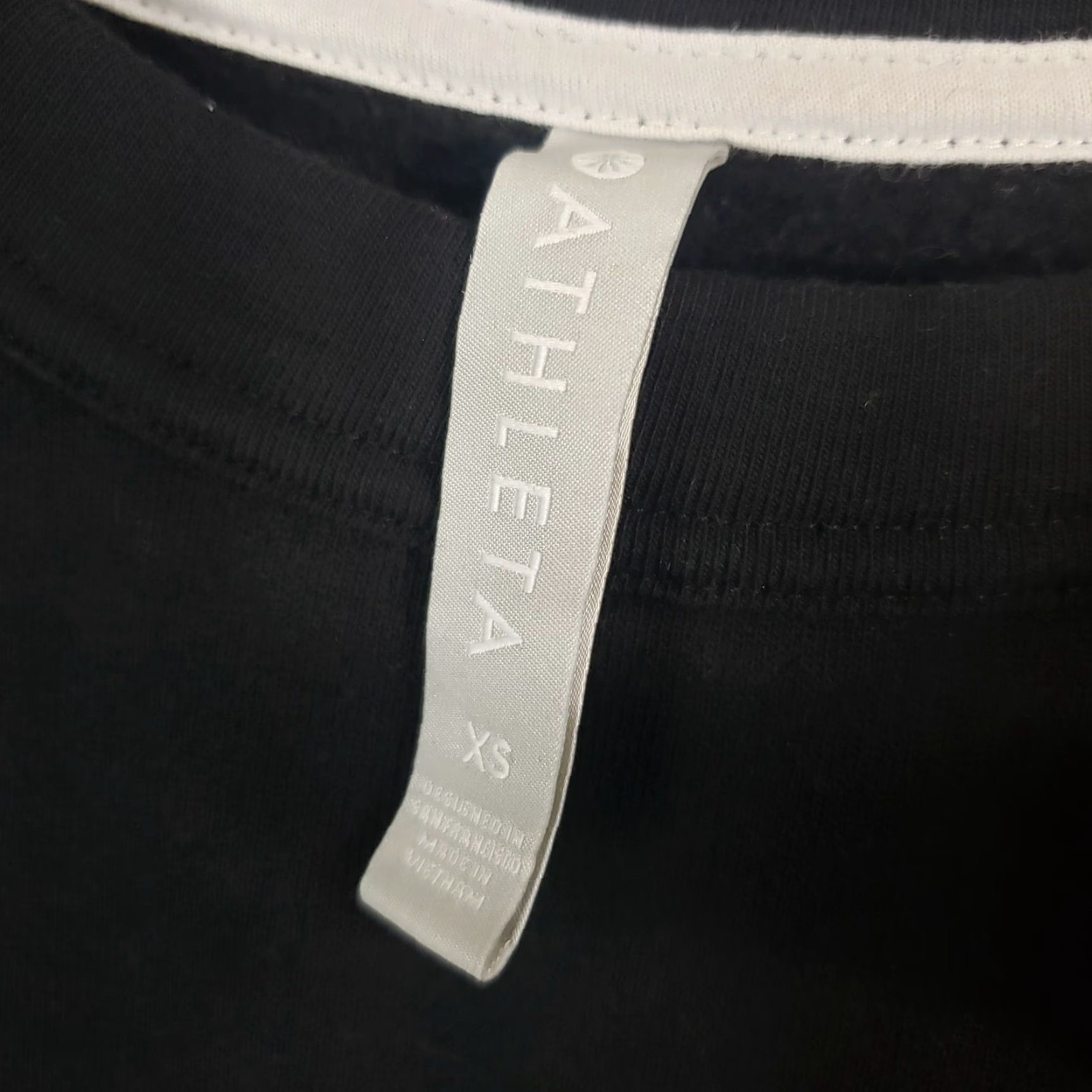 Athleta Athleta Womens Sweatshirt 24/7 Crewneck Striped Black White XS Cotton Blend Pullover Activewear Shirt Womens Size XS / US 0-2 / IT 36-38 - 5 Thumbnail