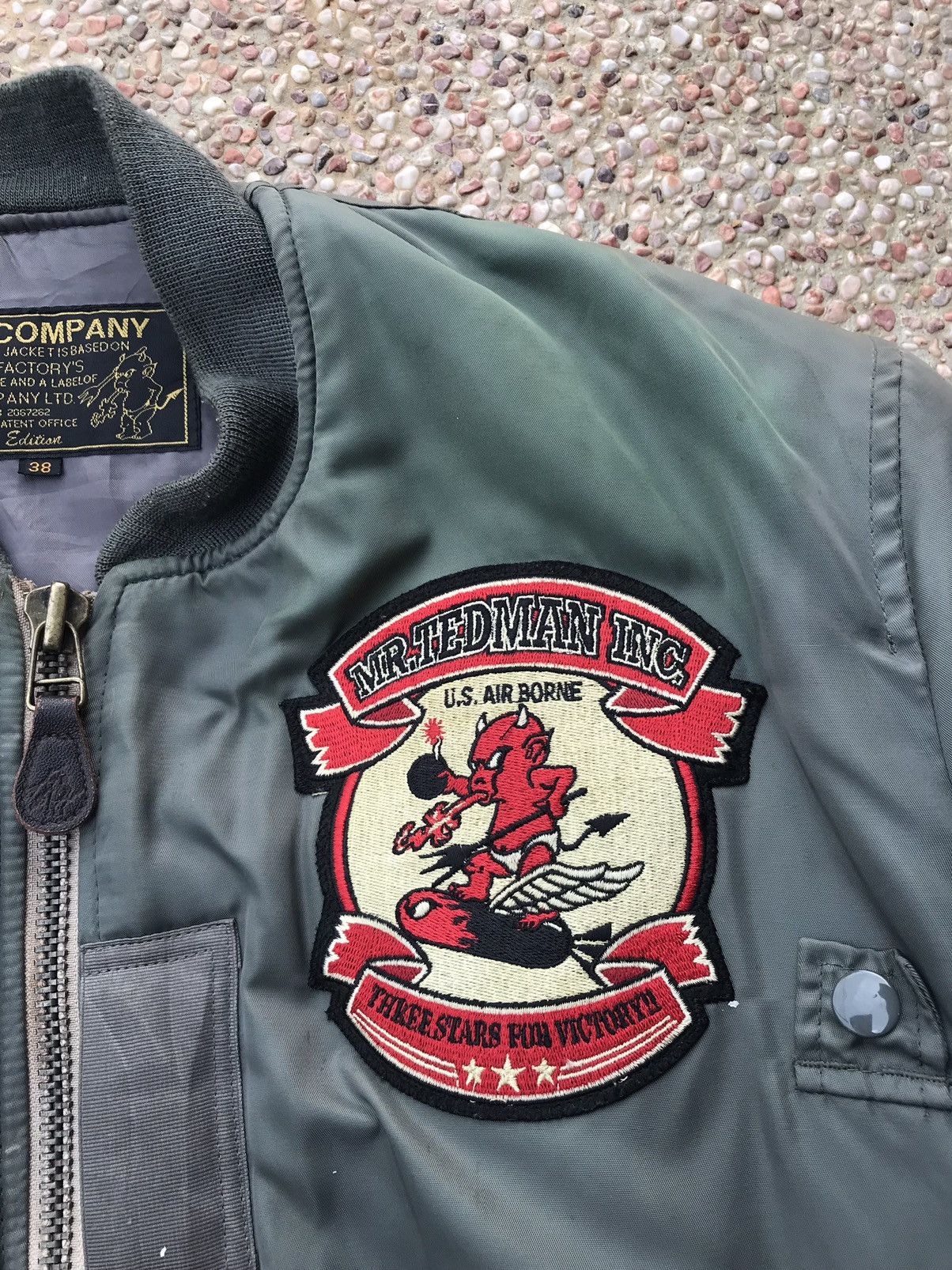 Tedman × Vintage Vintage Ted Man Embroidery Green Army Jacket Size US L / EU 52-54 / 3 - 15 Thumbnail