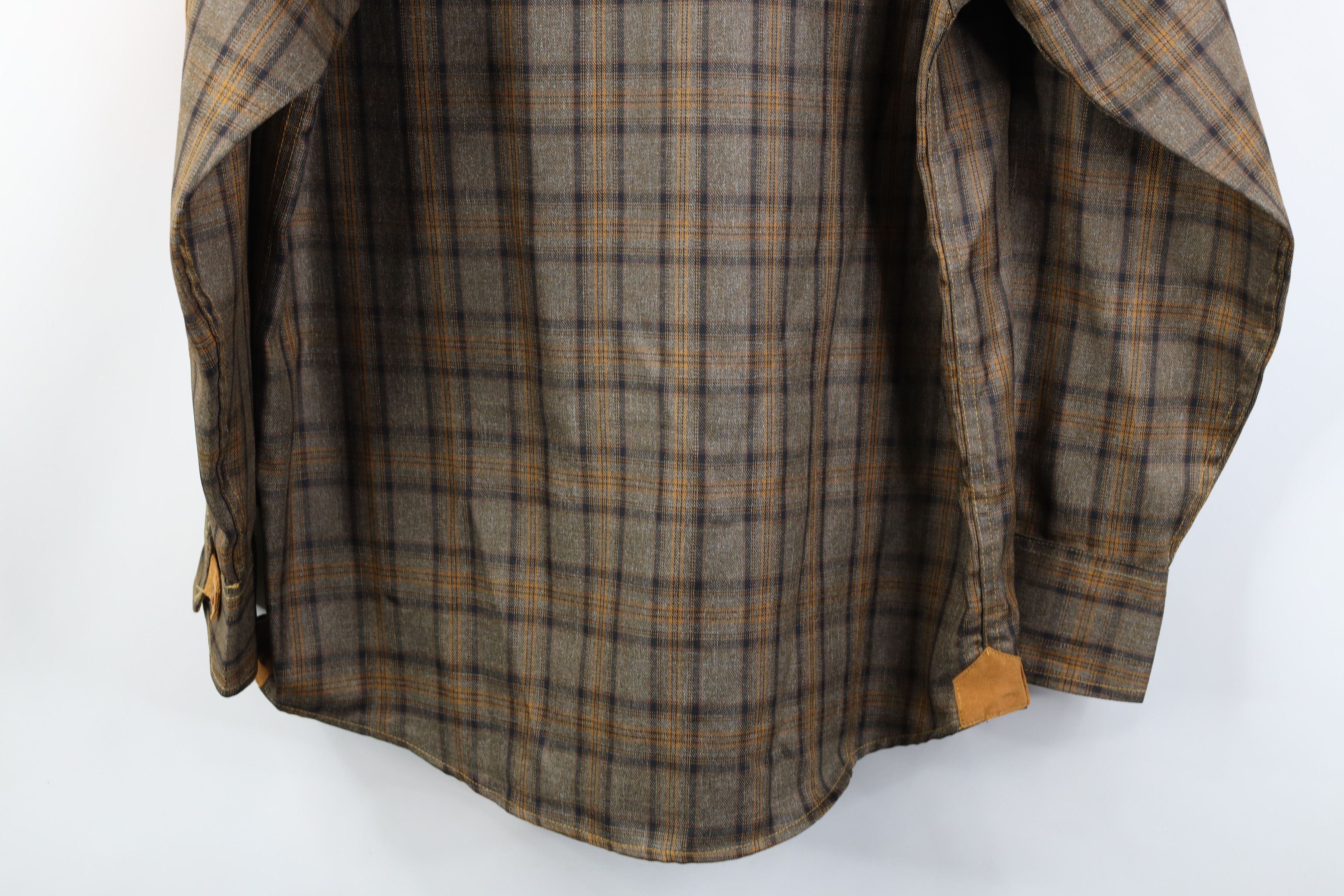 Vintage Vintage 90s Streetwear Rodeo Cowboy Button Shirt Brown Plaid Size US M / EU 48-50 / 2 - 16 Thumbnail