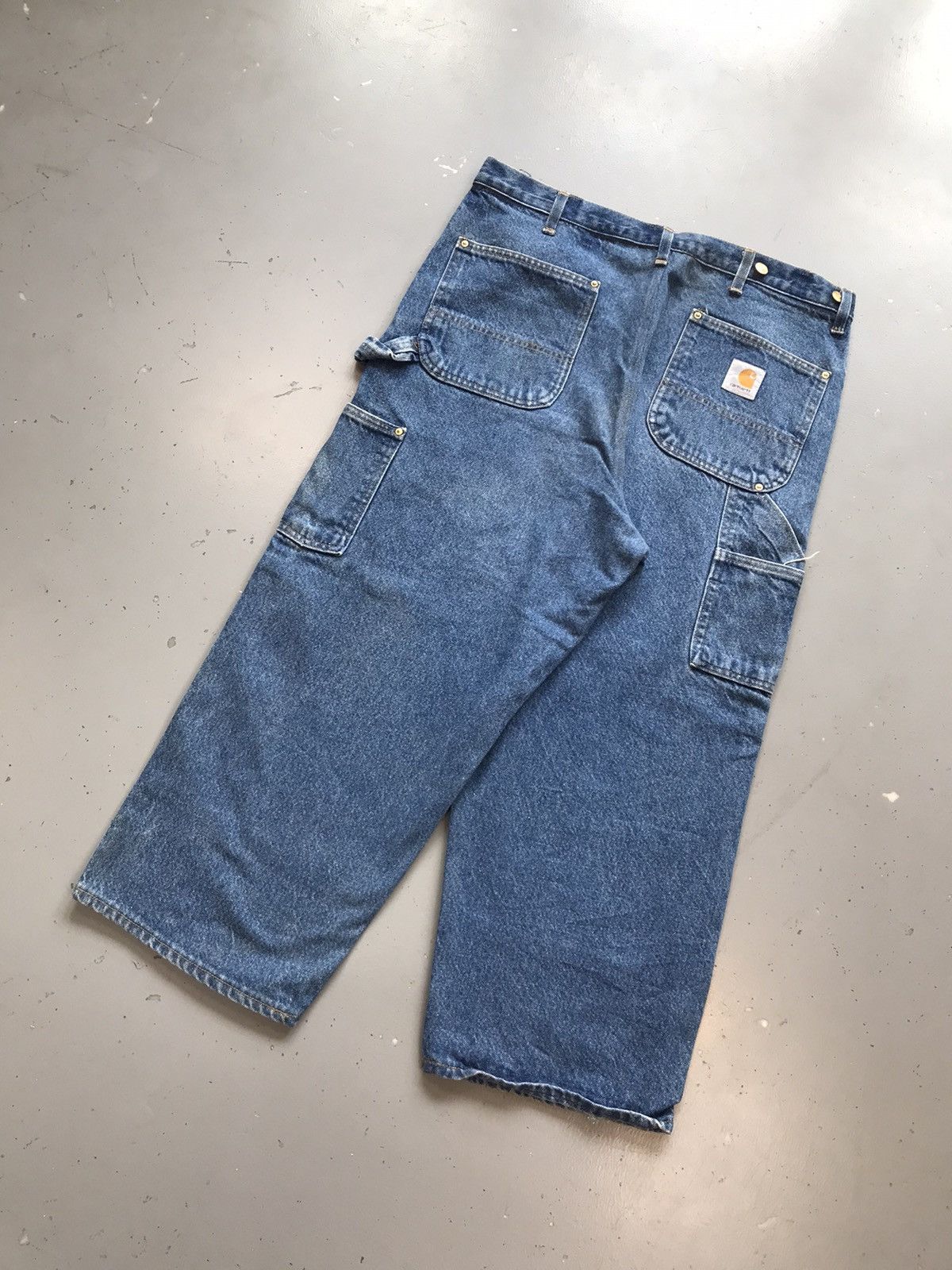 Carhartt × Vintage Vintage Carhartt B73 DST double knee cropped denim Size US 36 / EU 52 - 7 Thumbnail
