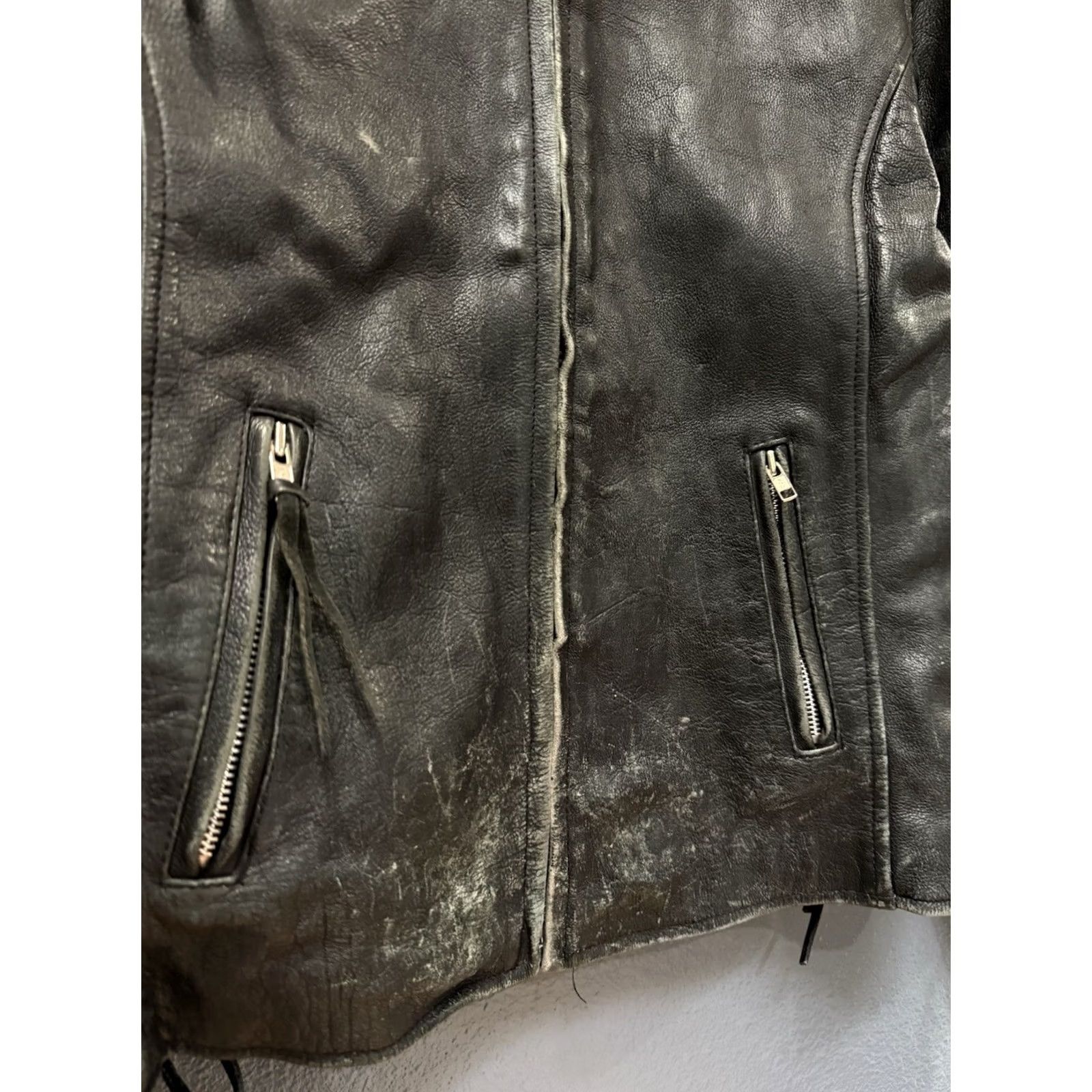 Wilson VINTAGE Wilson Jacket Biker Leather Black 90s XL Men Motorcycle Size US XL / EU 56 / 4 - 4 Thumbnail