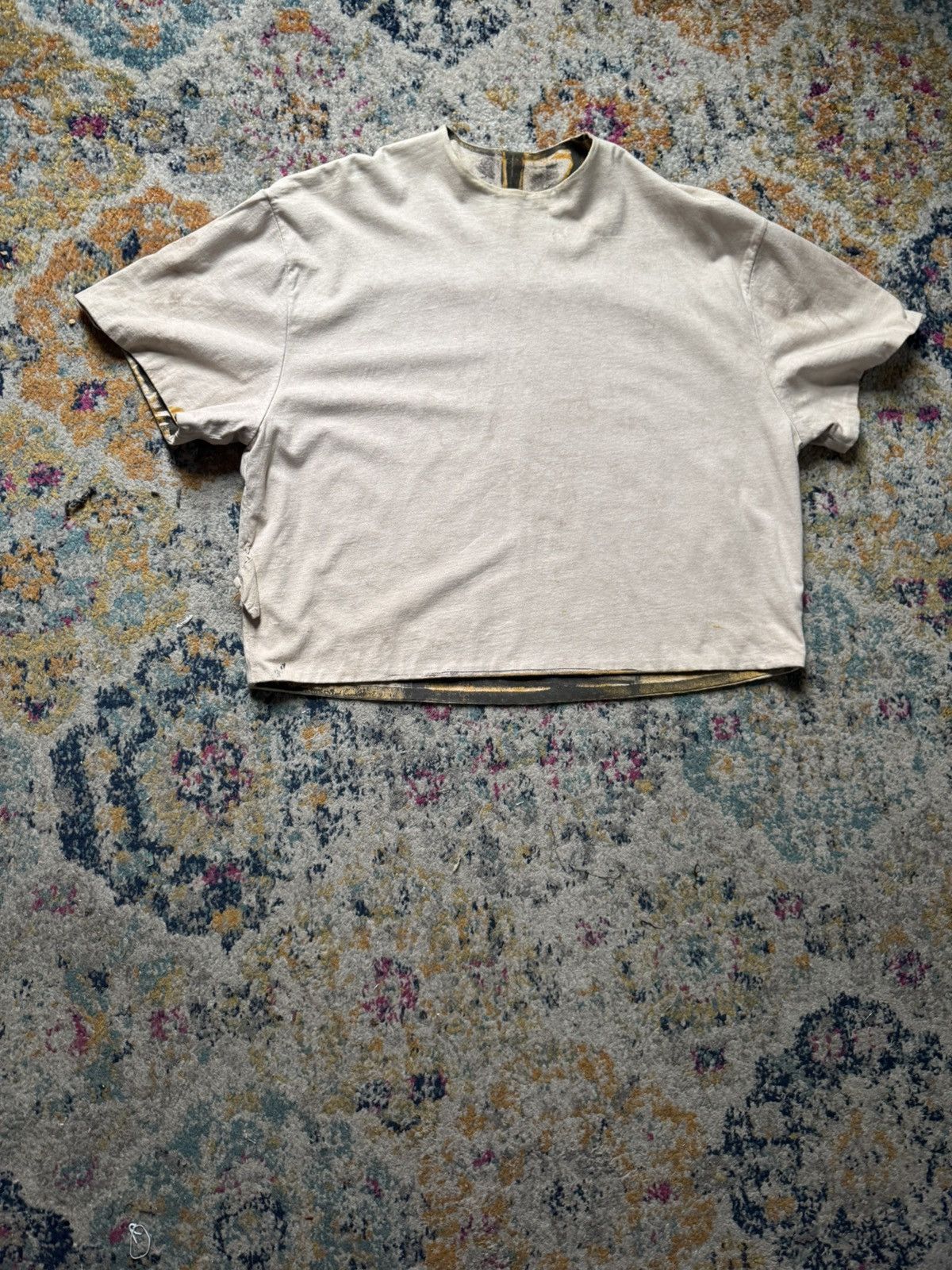 Yeezy RARE UNRELEASED DOUBLE LAYER YEEZY WYOMING HAND PAINTED TEE Size US M / EU 48-50 / 2 - 5 Thumbnail